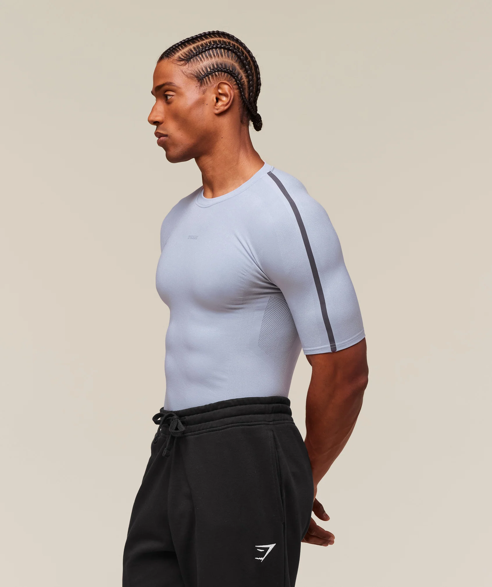 Gymshark everywear Warp Knit T-Shirt - Pale Blue - Image 6