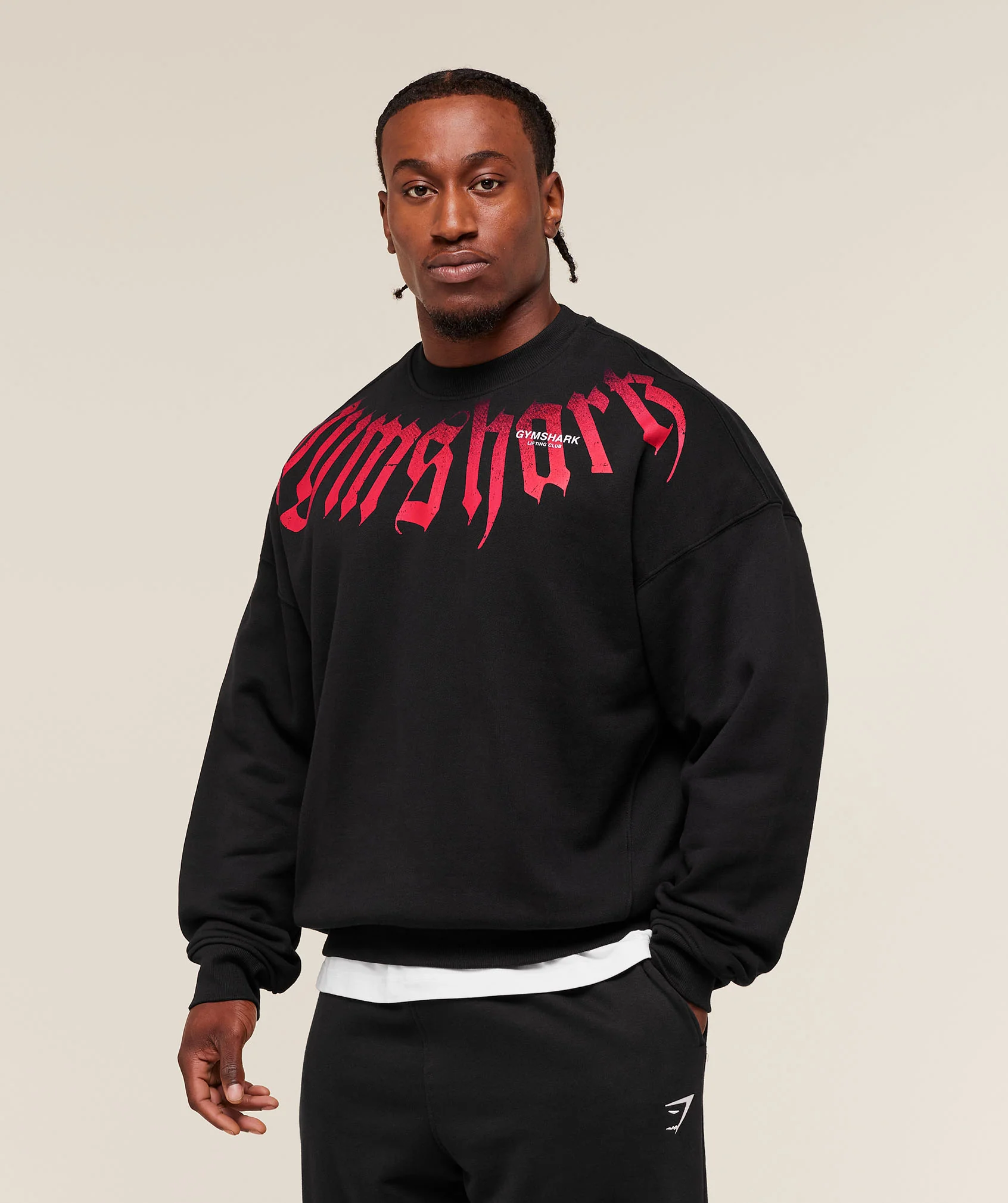 Gymshark Fade Graphic Crew - GS Black - Image 3