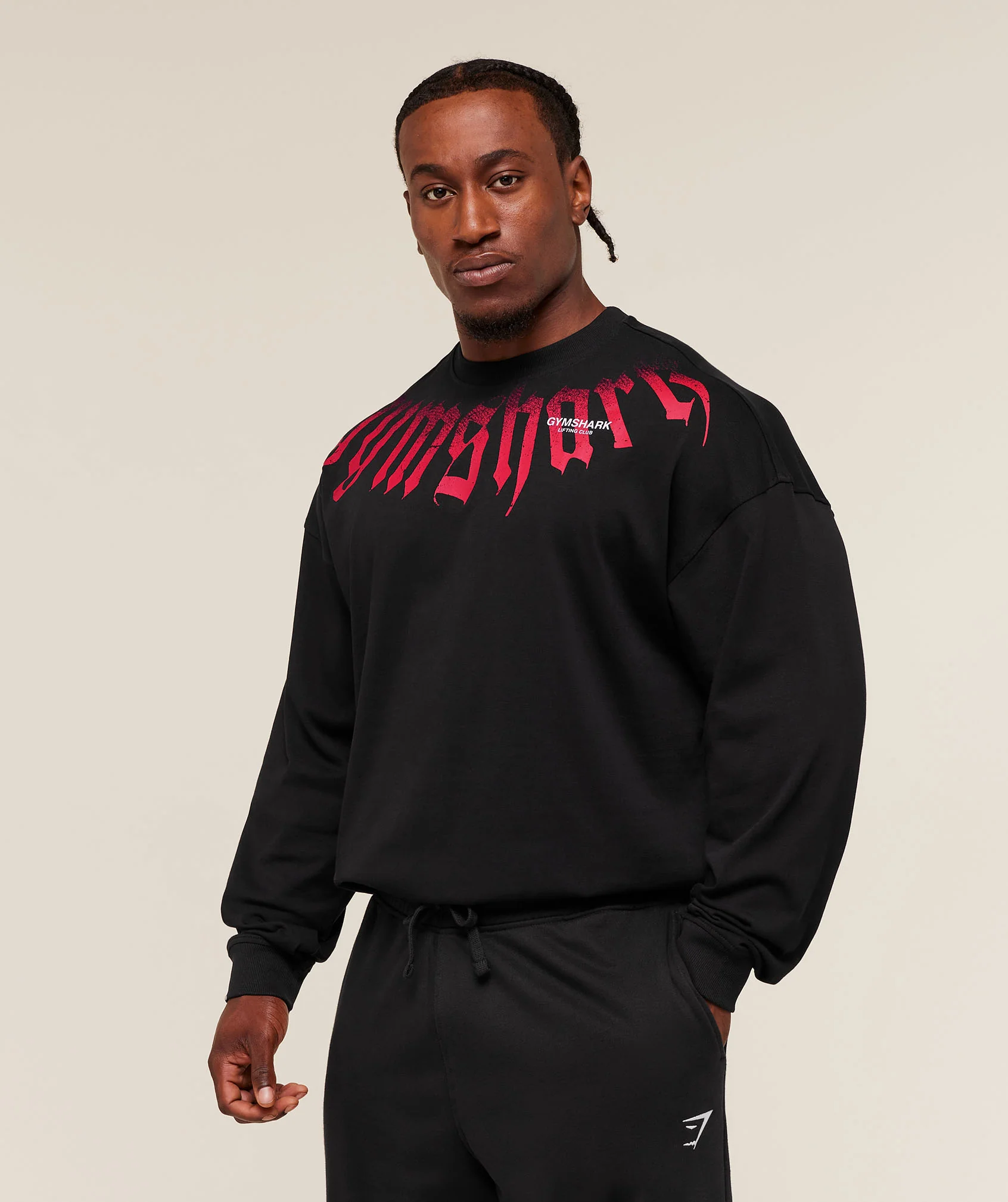 Gymshark Fade Graphic Long Sleeve T-Shirt - GS Black - Image 2
