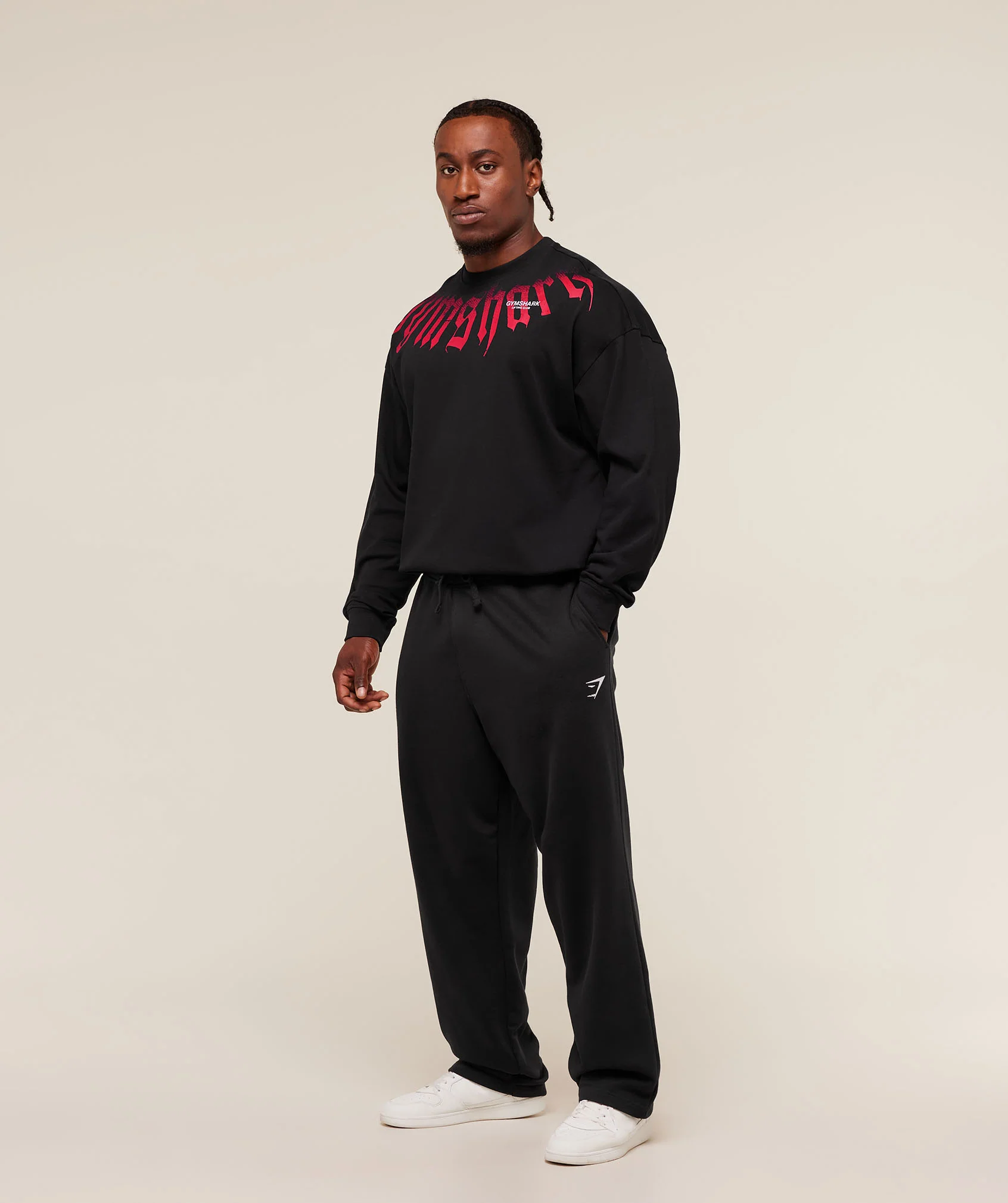 Gymshark Fade Graphic Long Sleeve T-Shirt - GS Black - Image 3