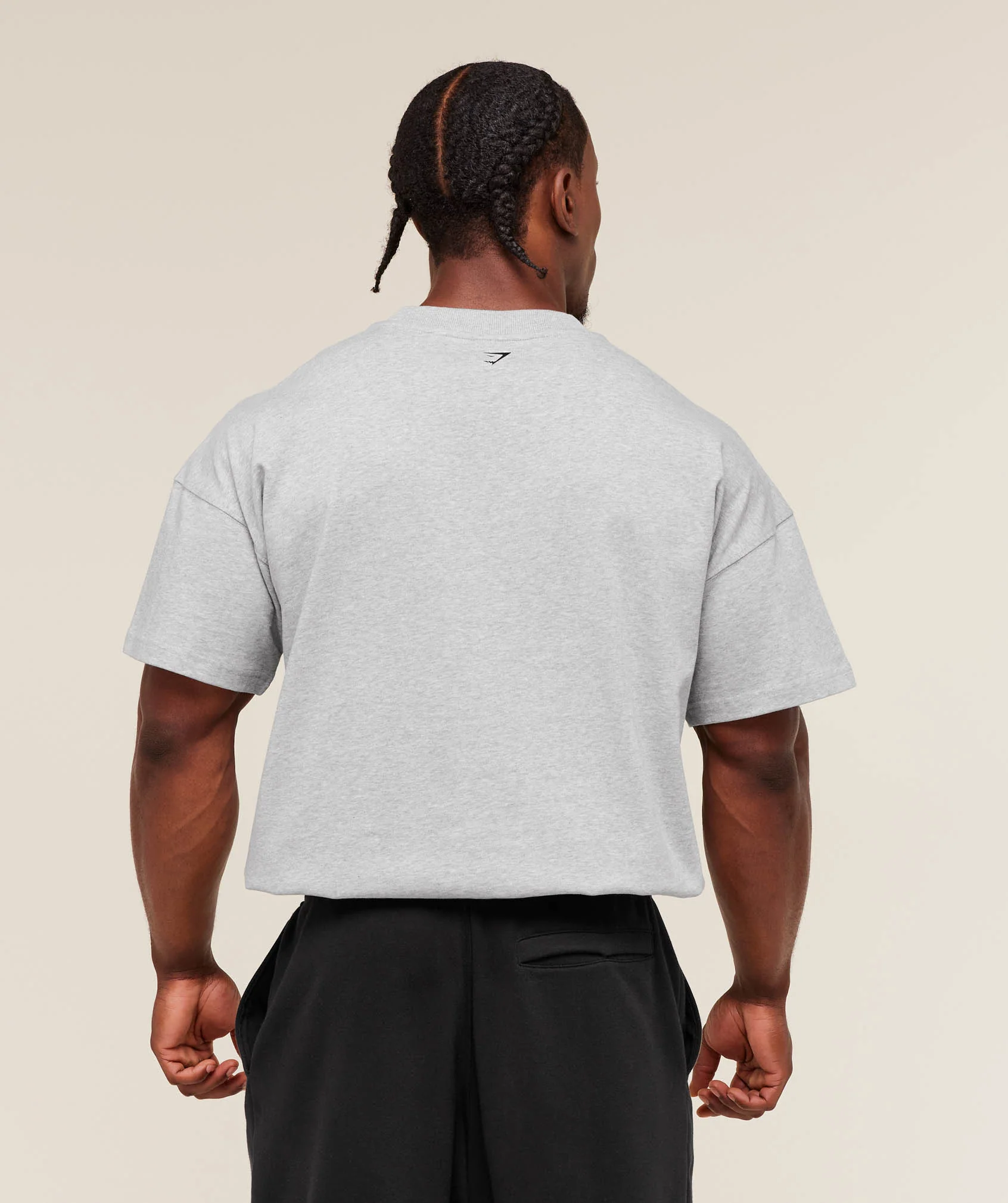 Gymshark Fade Graphic T-Shirt - Light Grey Core Marl - Image 2