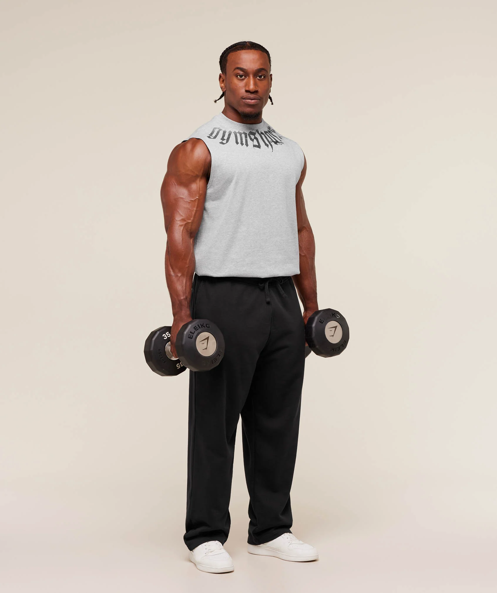 Gymshark Fade Graphic Tank - Light Grey Core Marl - Image 5