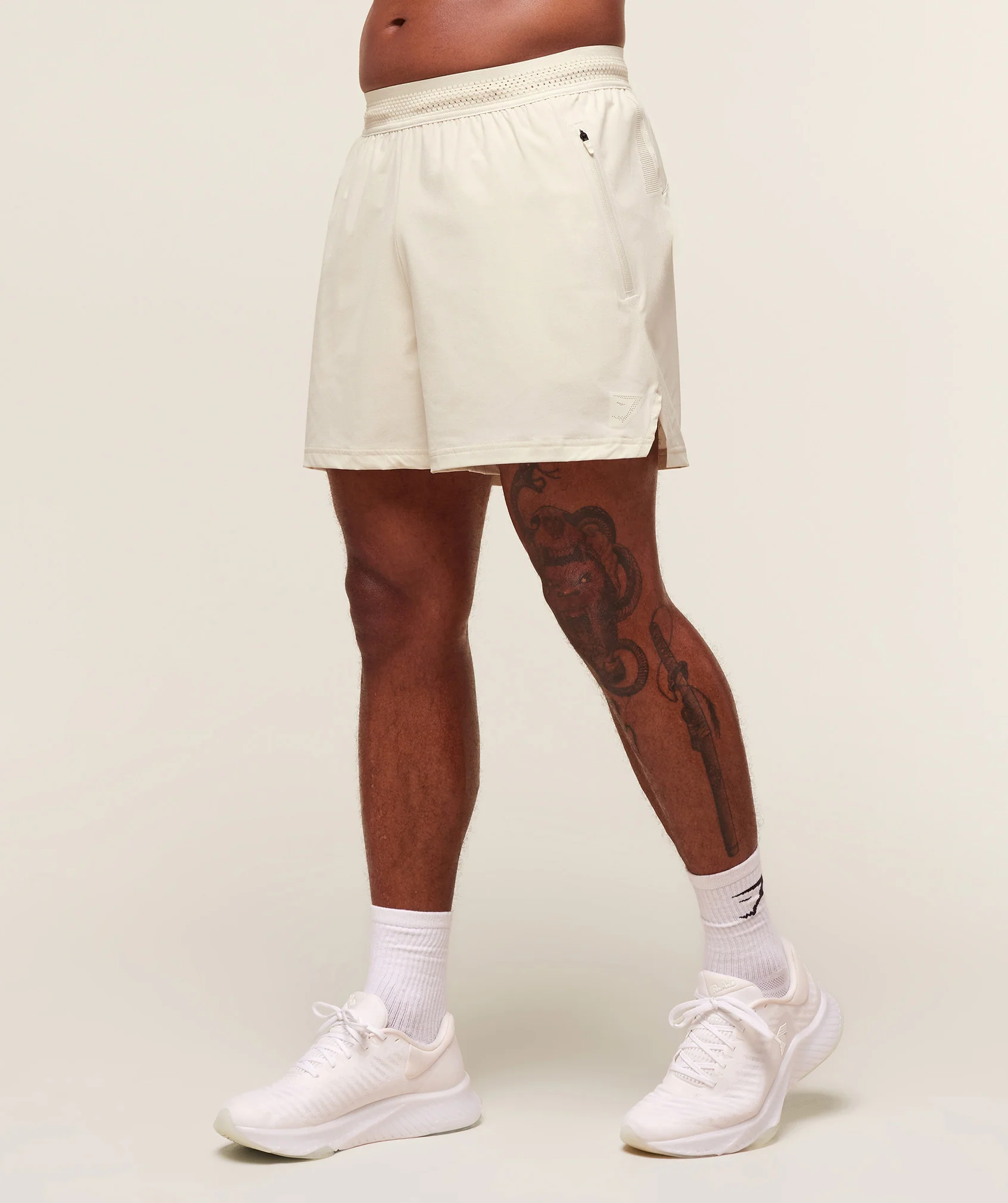 Gymshark Fit Elite 5" Shorts - Oat White - Image 4