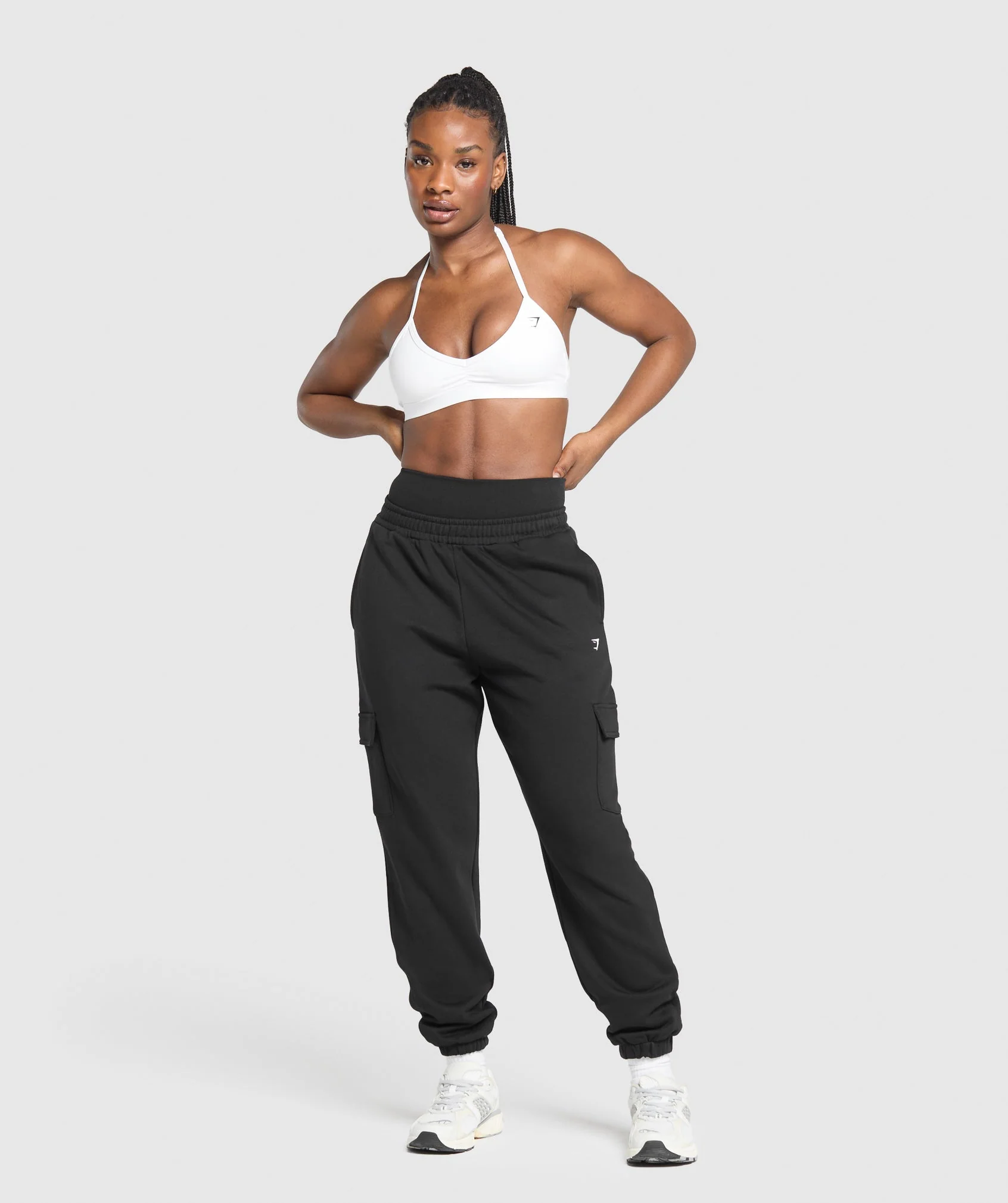 Gymshark Fleece Cargo Joggers - Black - Image 4