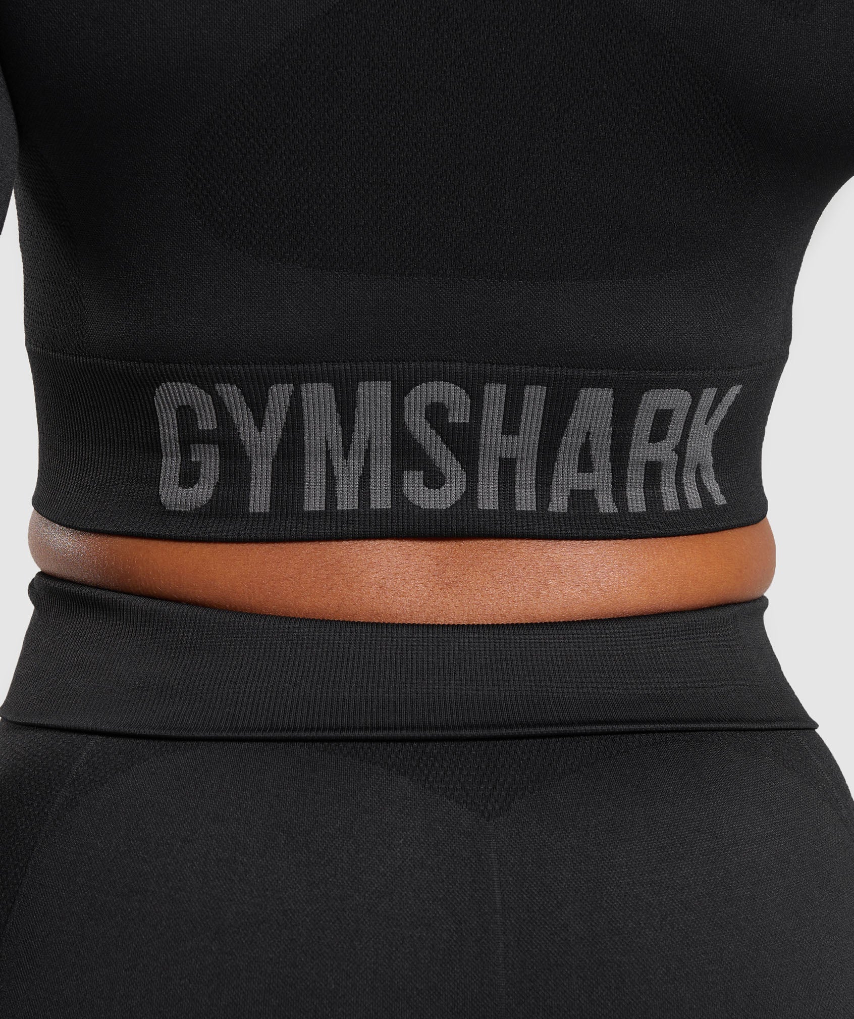 Gymshark Flex Long Sleeve Crop Top - Black - Image 5
