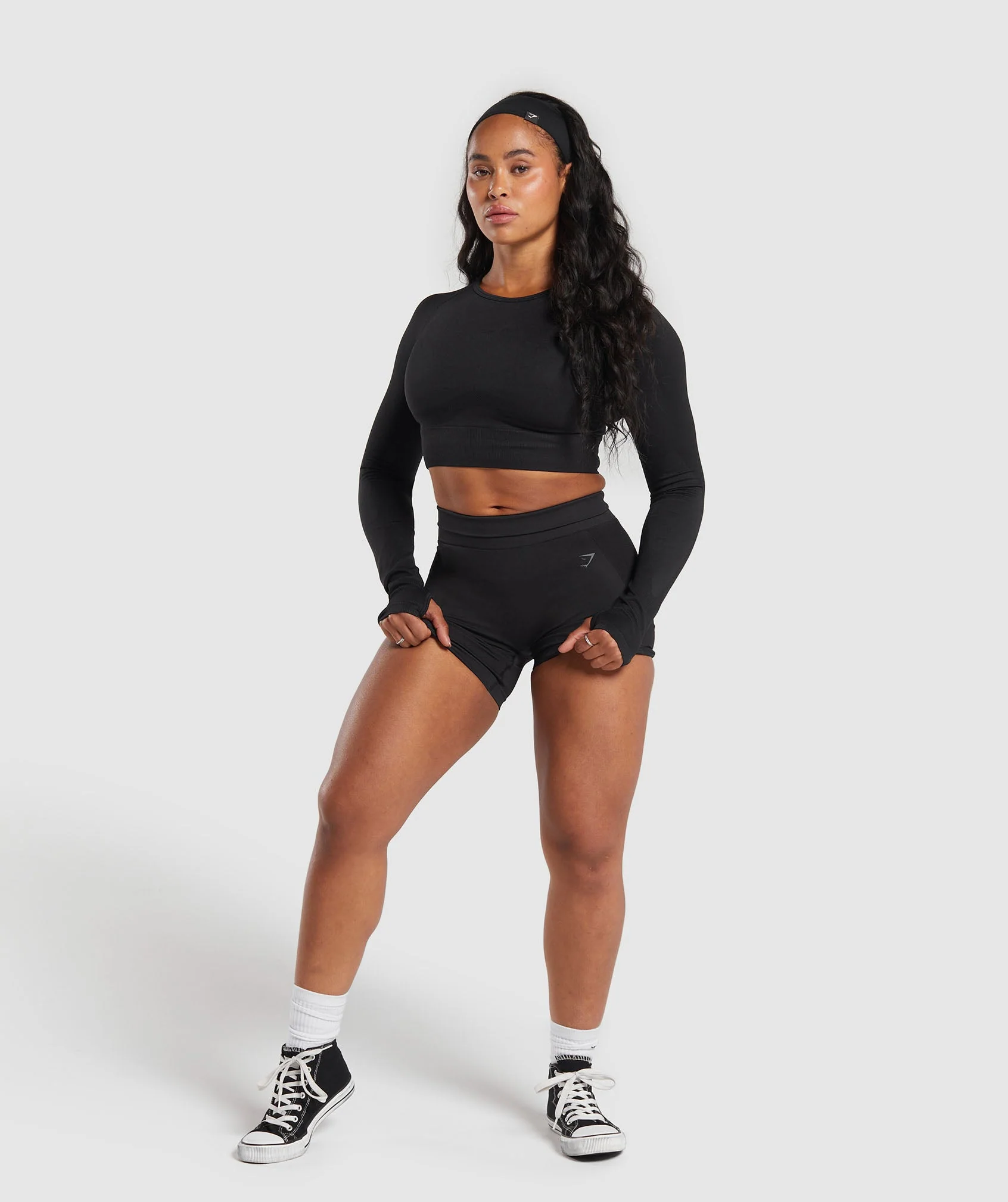 Gymshark Flex Long Sleeve Crop Top - Black - Image 7