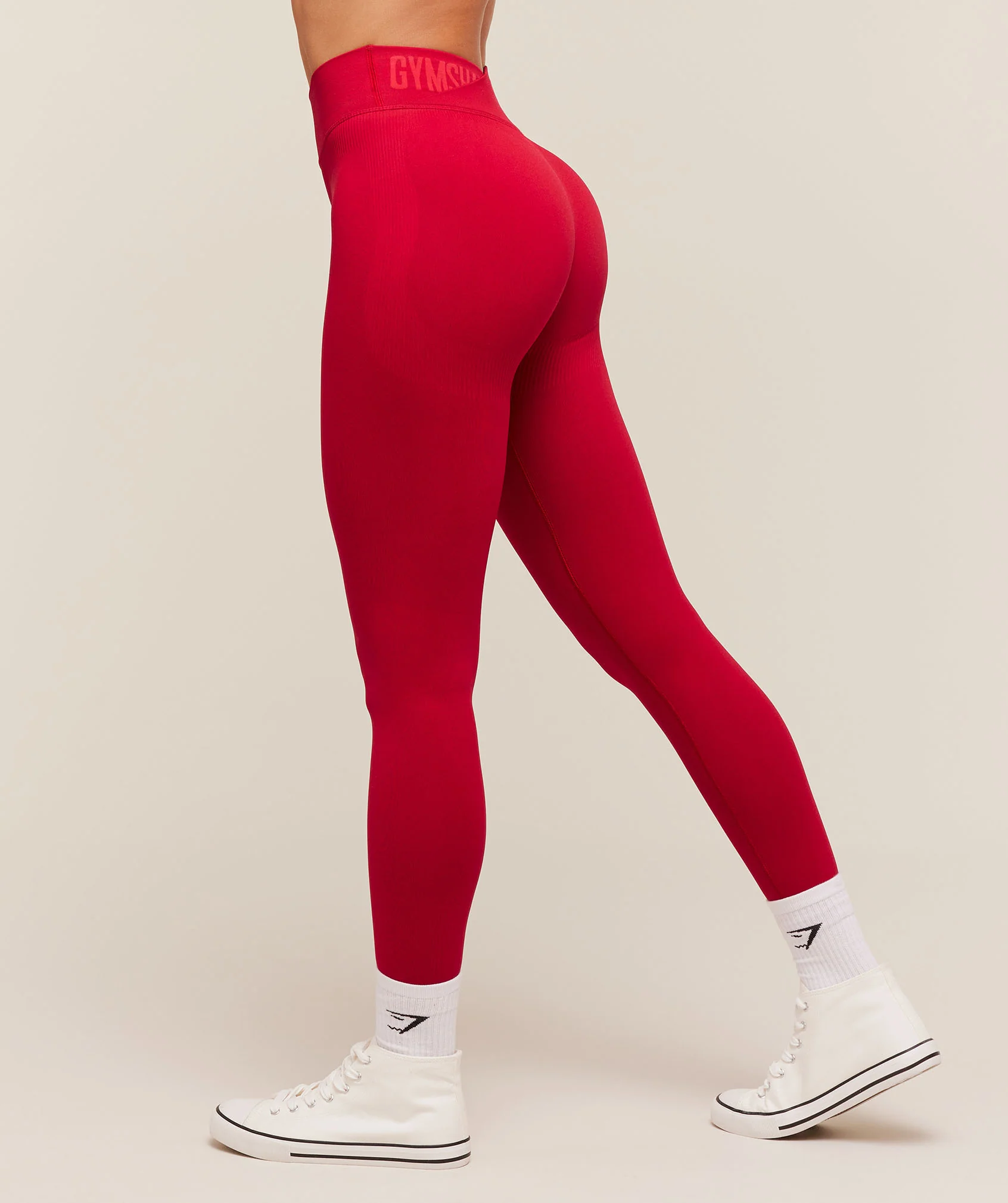 Gymshark Flex V4 Leggings - Carmine Red - Image 4
