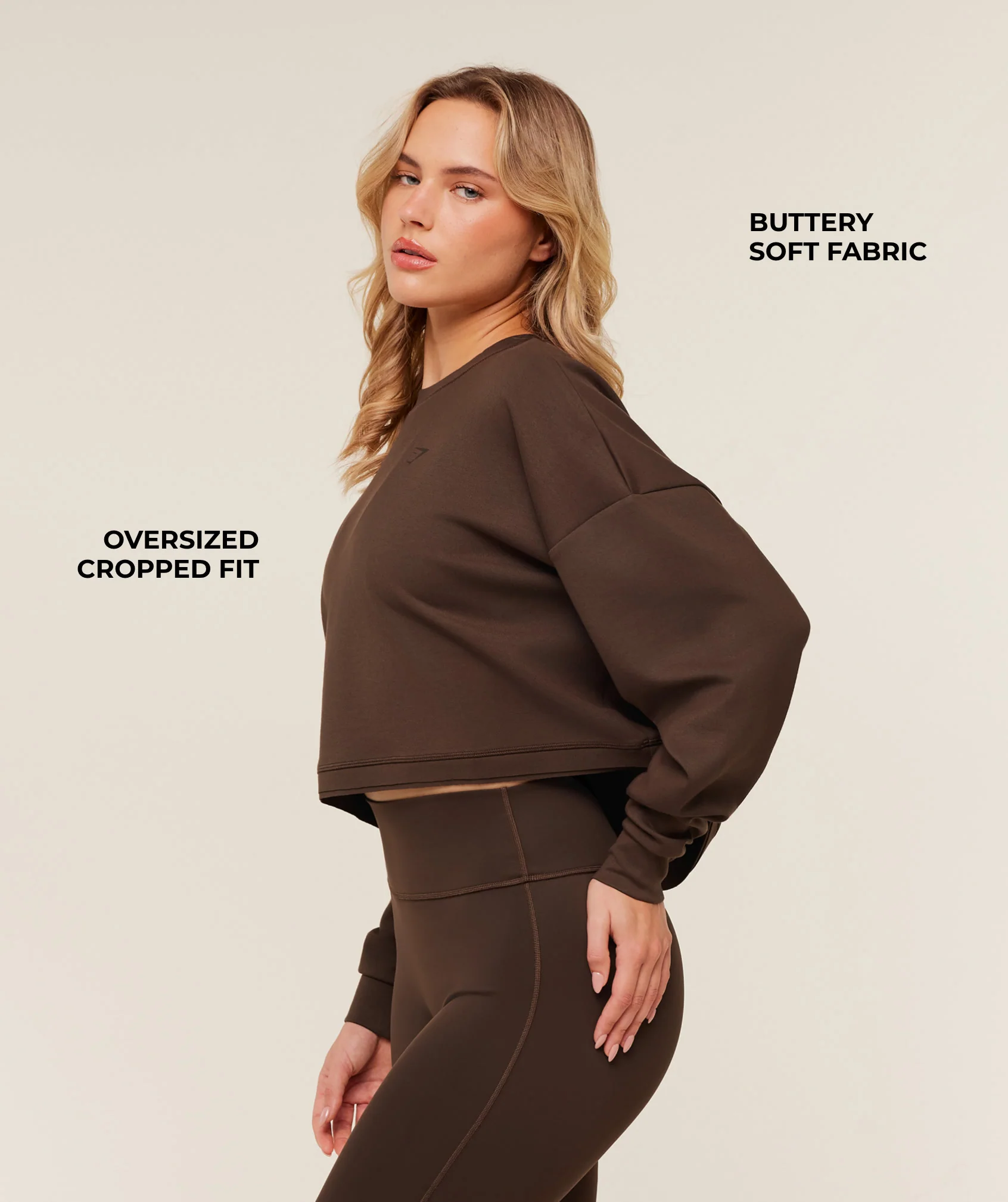 Gymshark Flow Long Sleeve Top - Archive Brown - Image 2