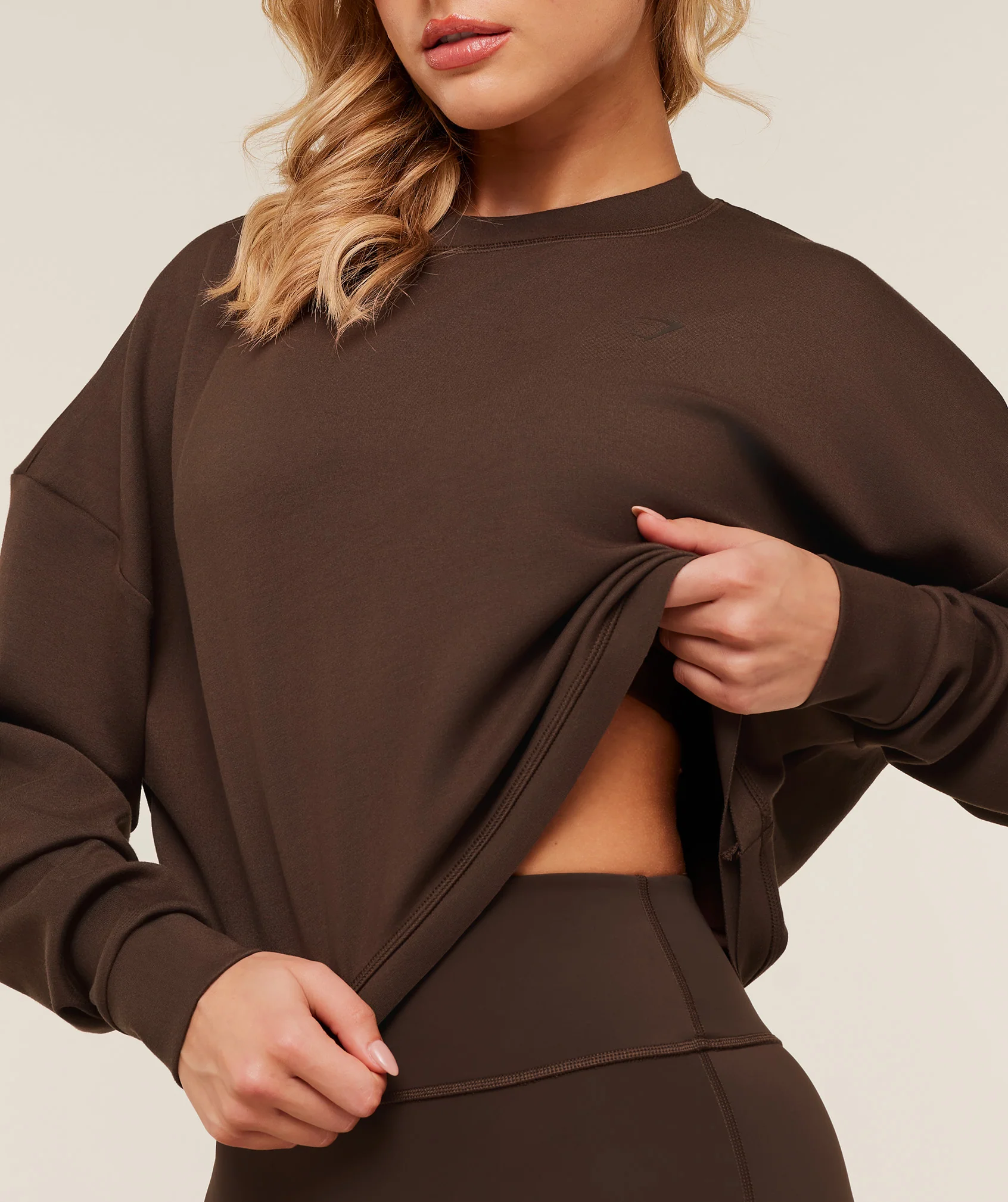 Gymshark Flow Long Sleeve Top - Archive Brown - Image 5