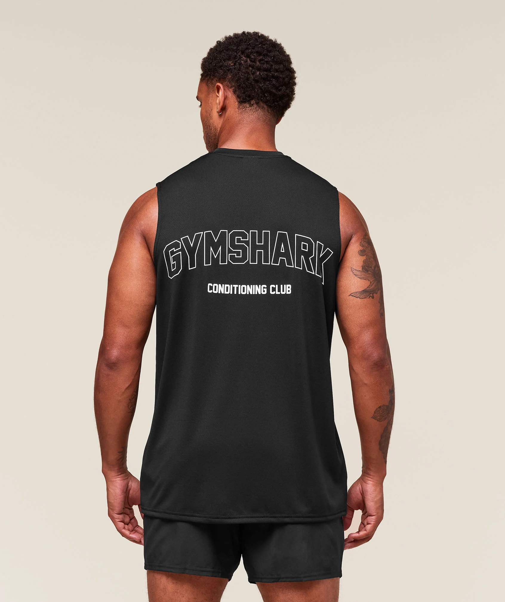 Gymshark Hybrid Athlete Cut Off Tank - Black