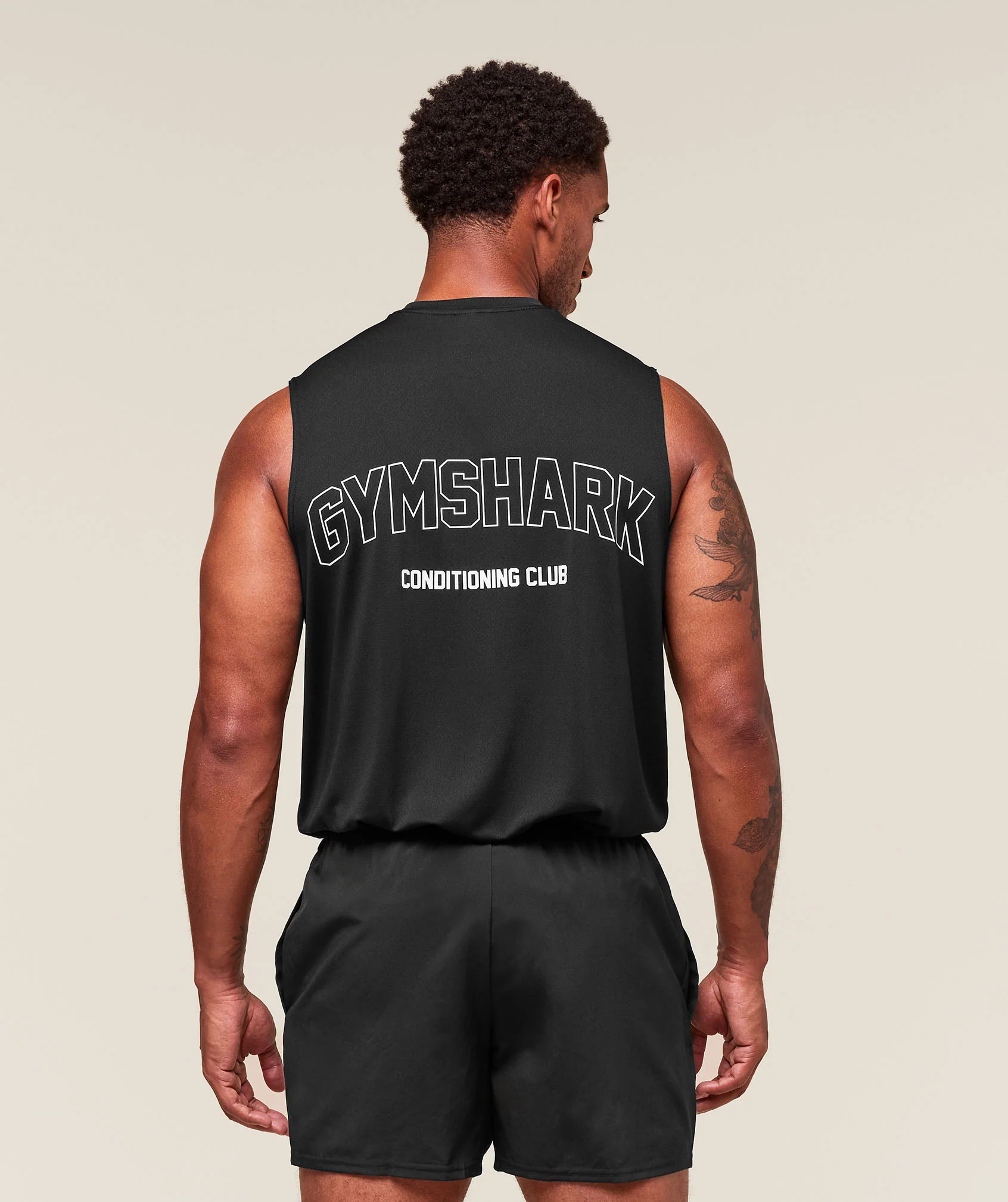 Gymshark Hybrid Athlete Cut Off Tank - Black - Image 6