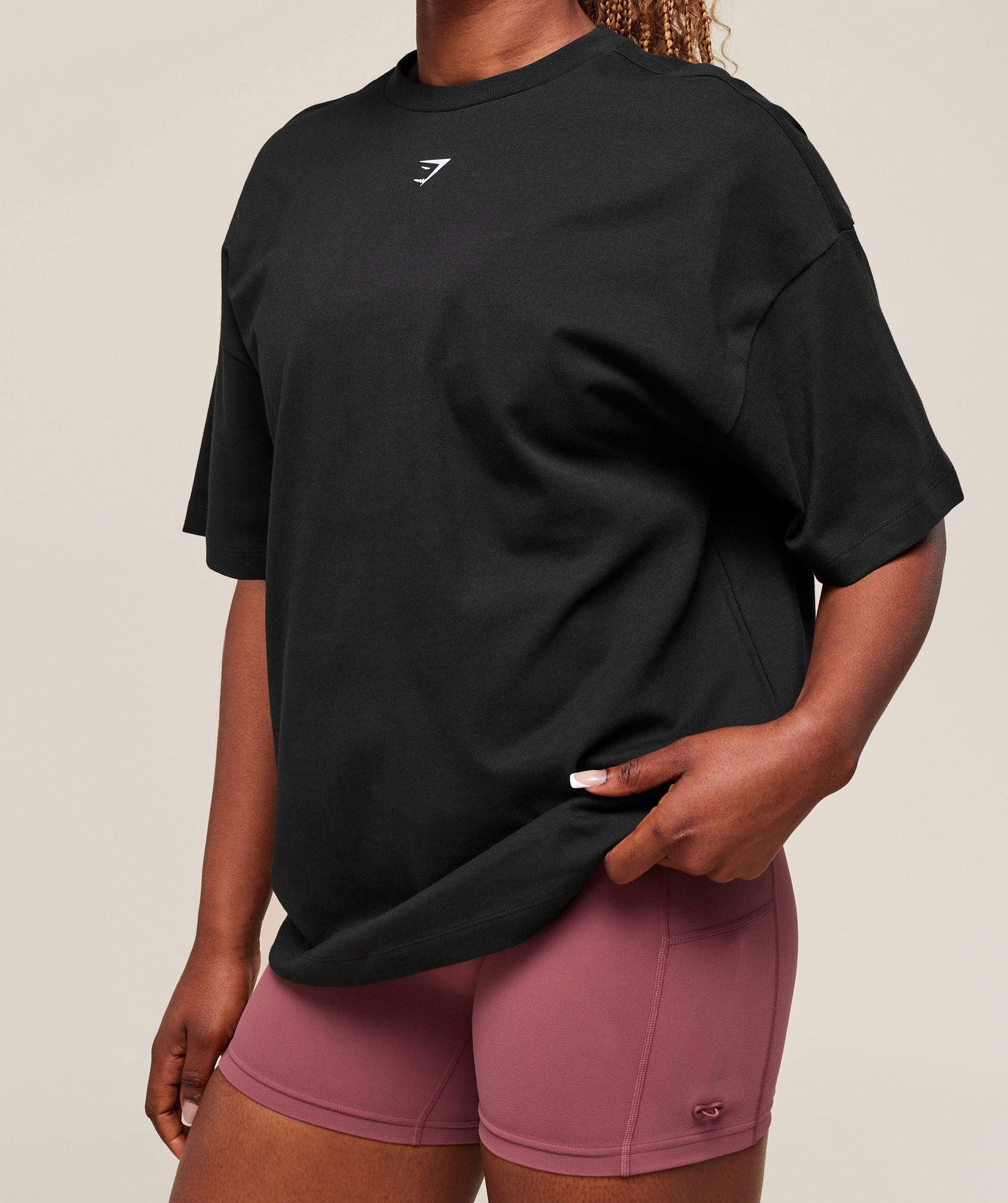 Gymshark Forged By Iron Graphic Oversized T-Shirt - Black - Image 3