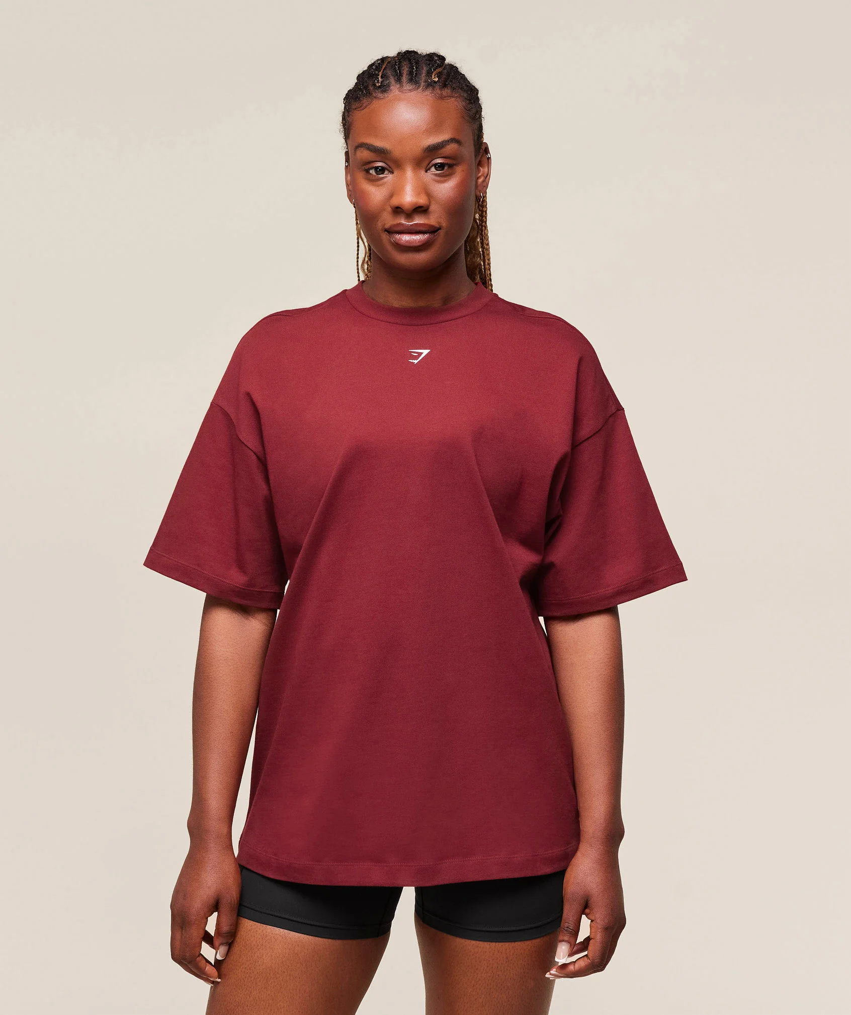 Gymshark Forged By Iron Graphic Oversized T-Shirt - Sets Red - Image 2