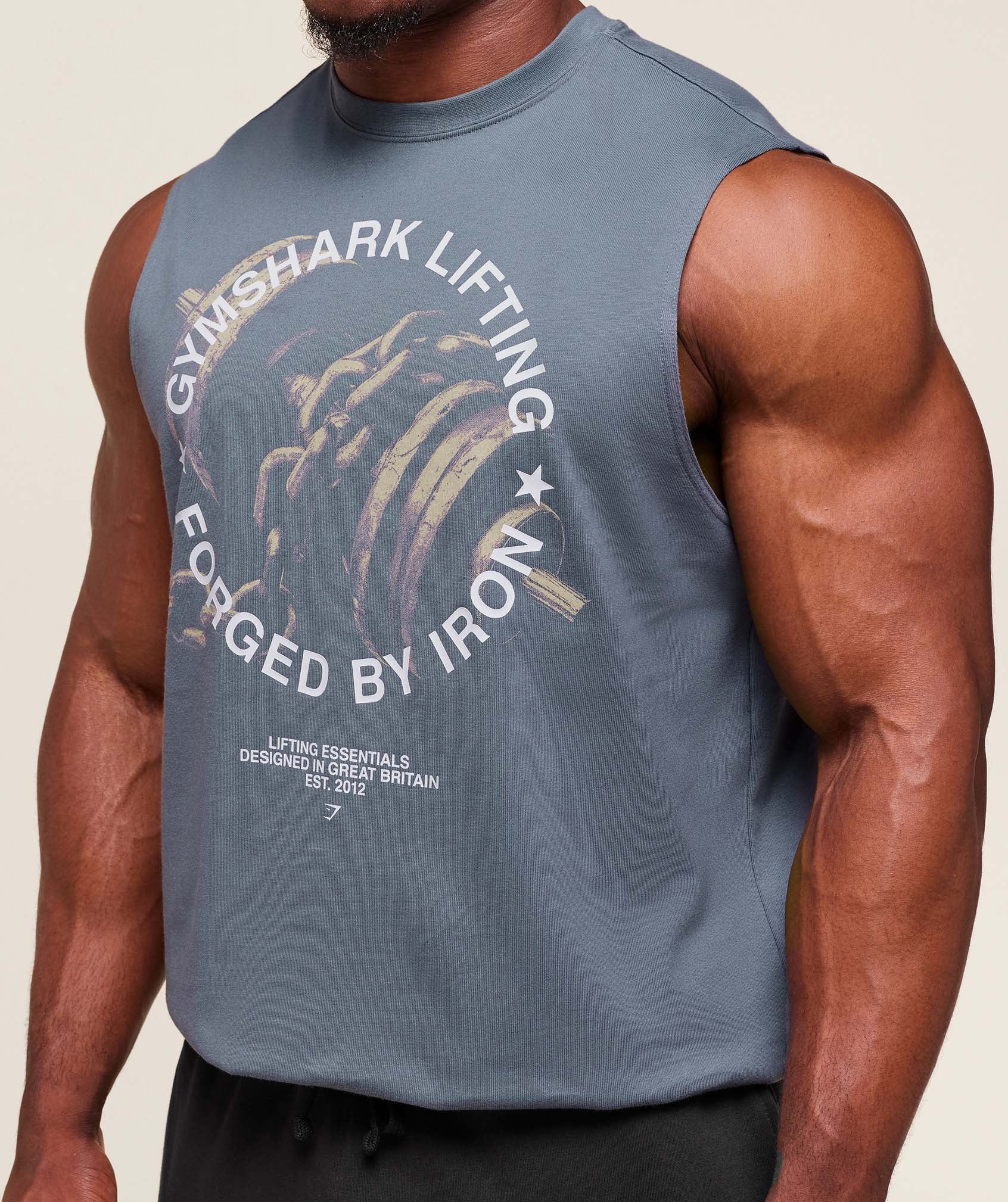 Gymshark Forged By Iron Tank - Iron Blue - Image 5