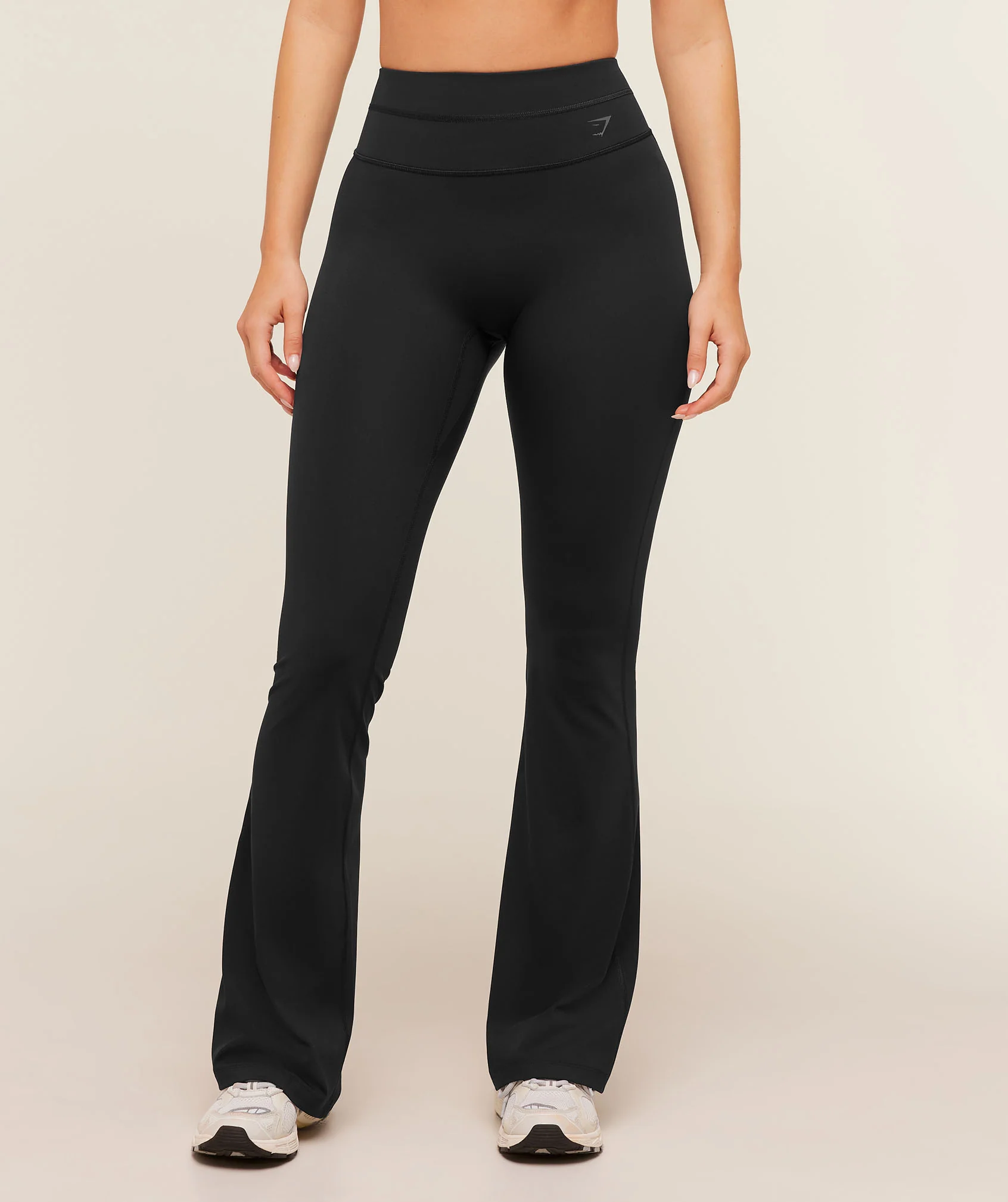 Gymshark Crossover Back Flared Leggings - Black - Image 2