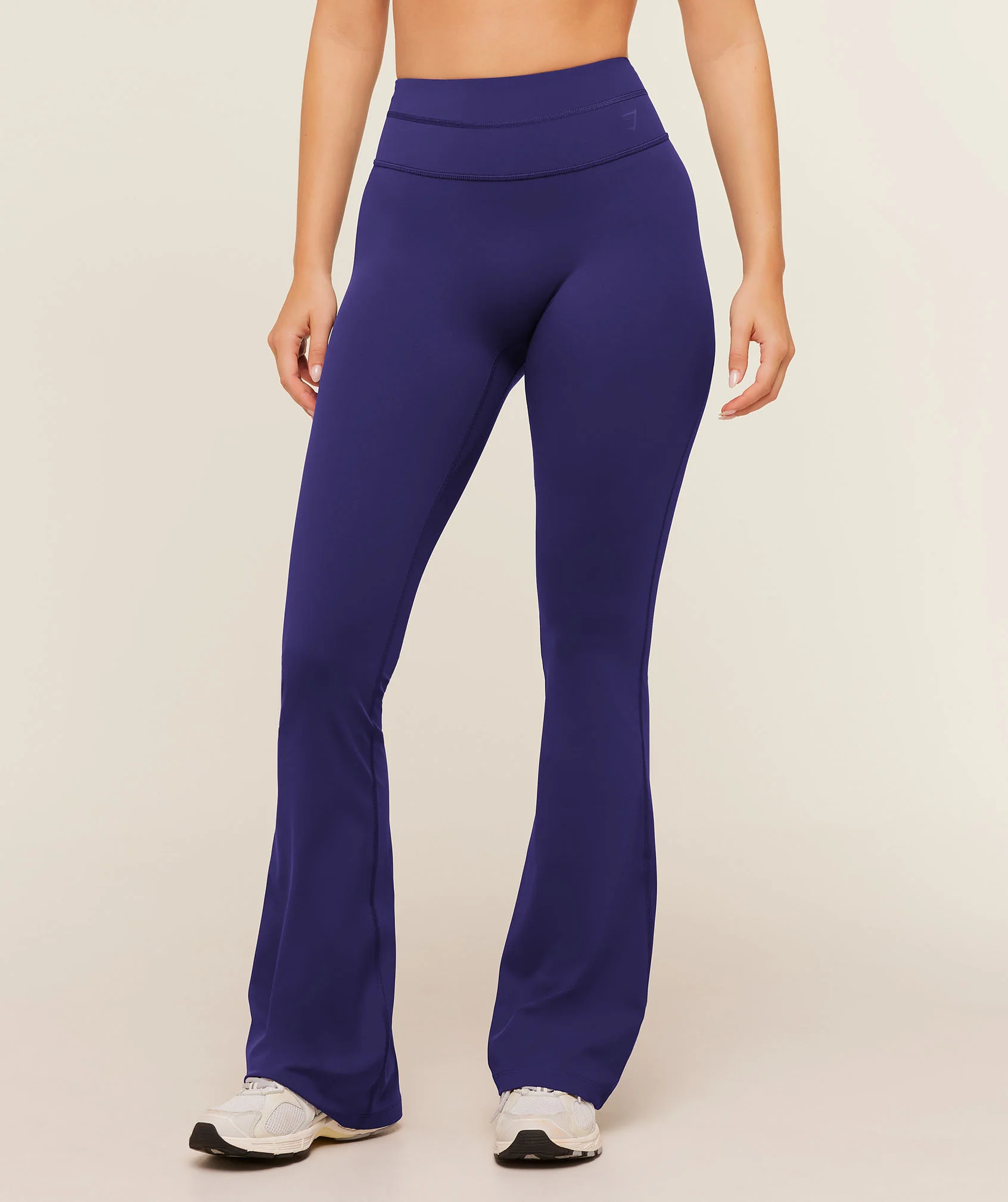 Gymshark Crossover Back Flared Leggings - Indigo Purple - Image 2