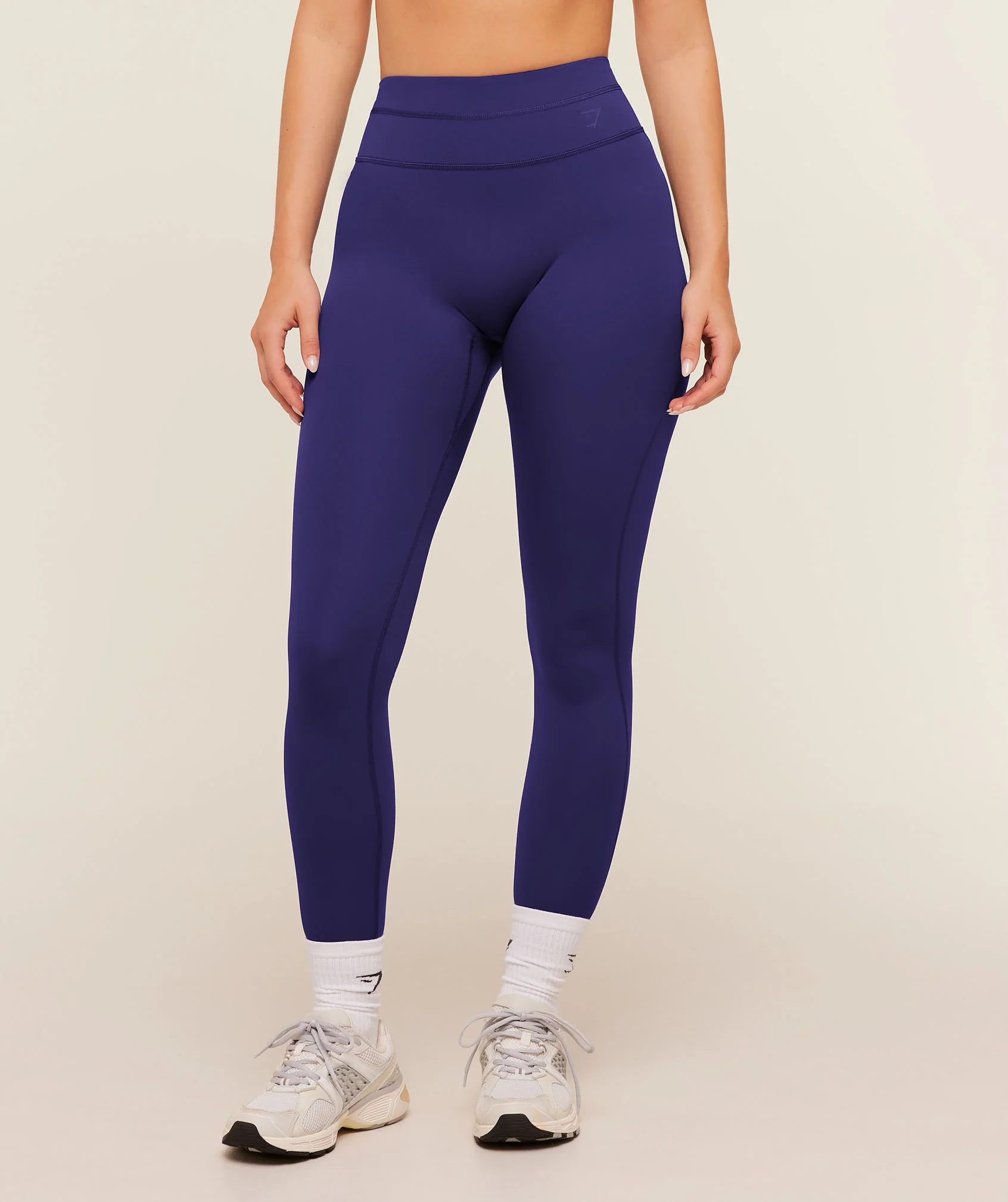 Gymshark Crossover Back Leggings - Indigo Purple - Image 2