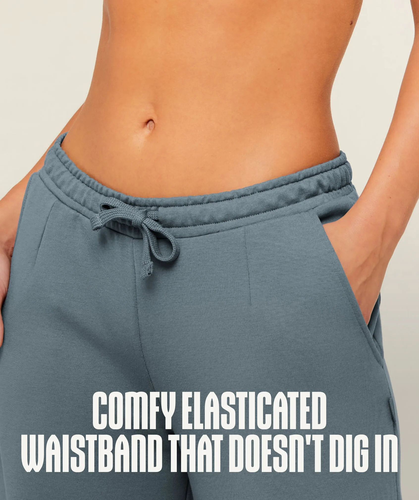 Gymshark Lightweight Wide Leg Pants Regular - Iron Blue - Image 2