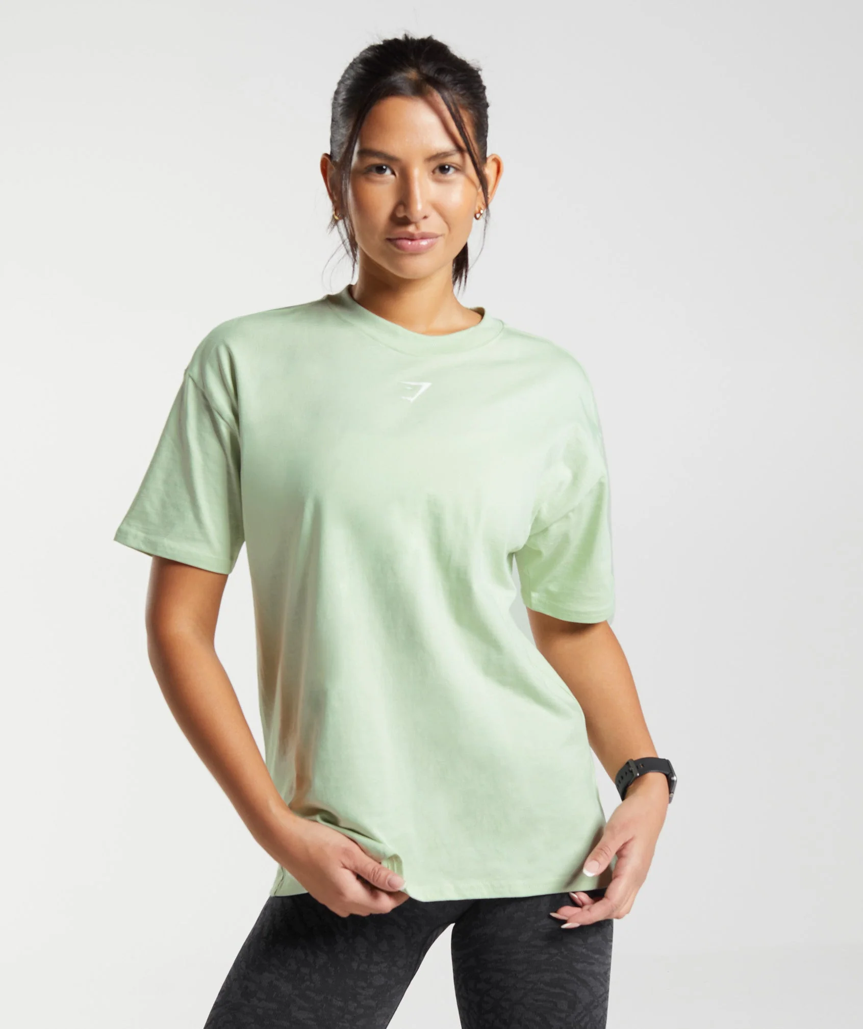 Gymshark Fraction Oversized T-Shirt - Flora Green