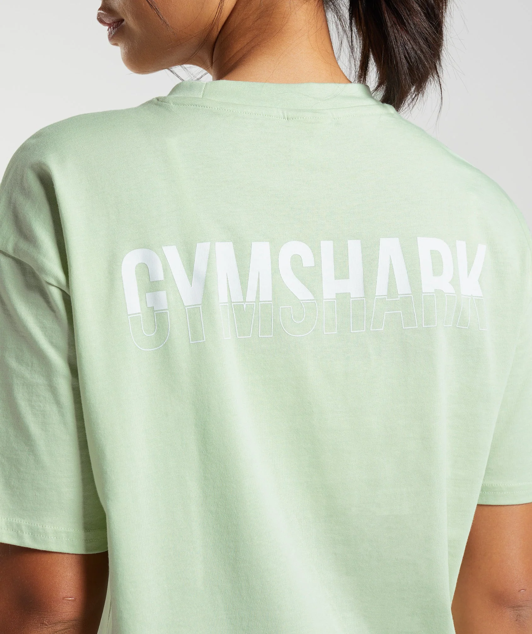 Gymshark Fraction Oversized T-Shirt - Flora Green - Image 3