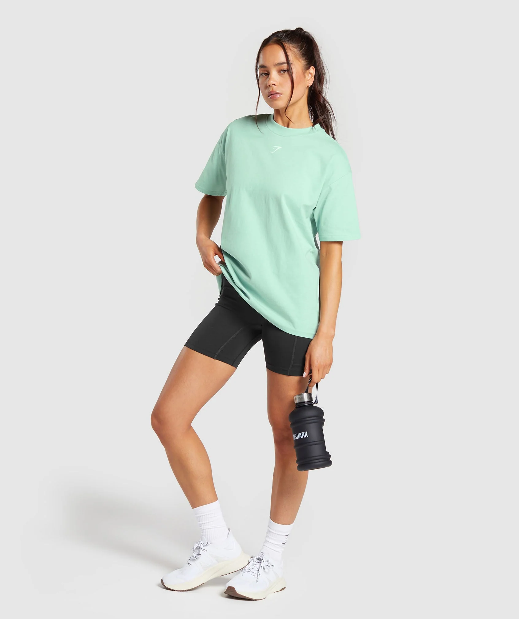 Gymshark Fraction Oversized T-Shirt - Lido Green - Image 4