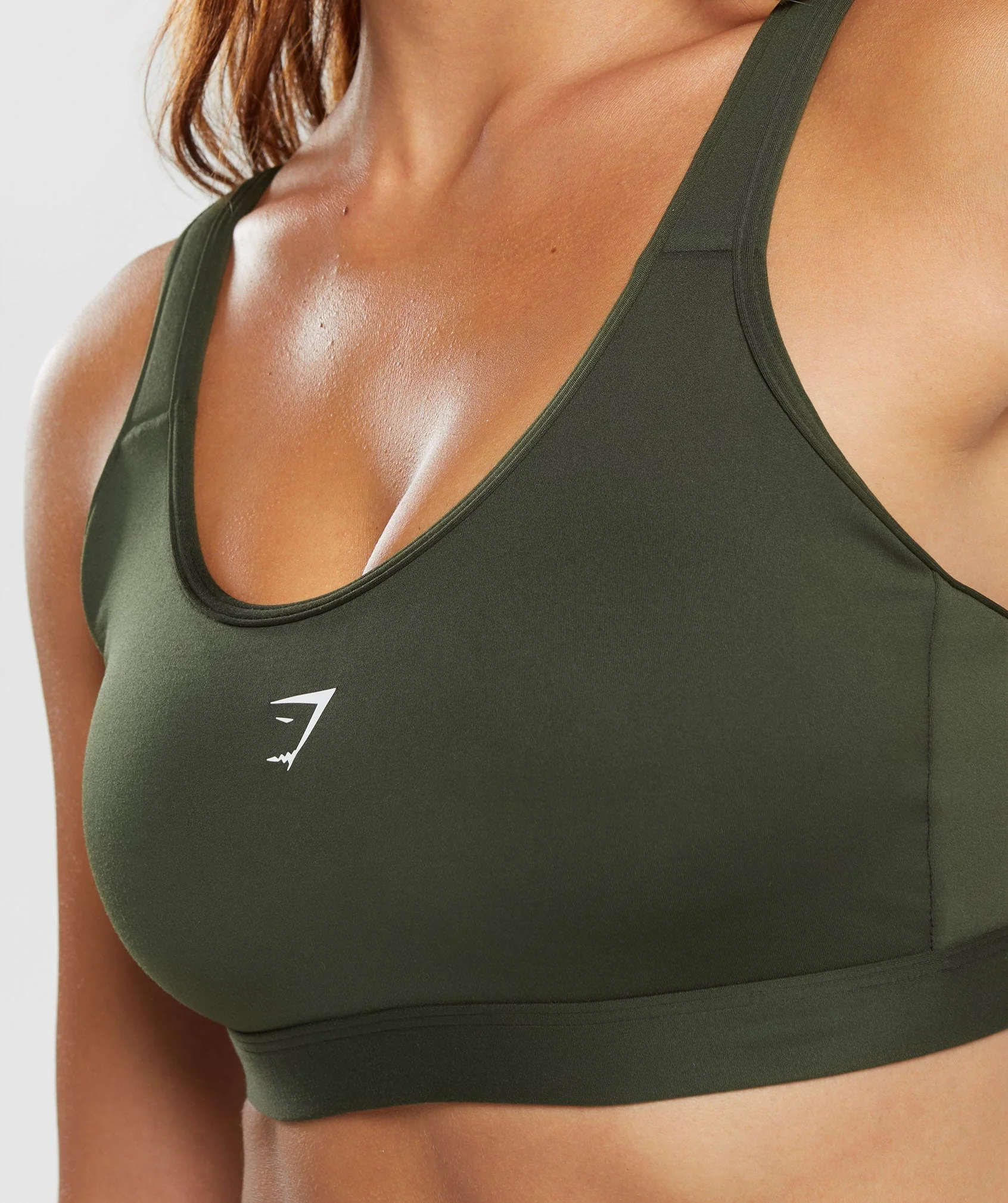 Gymshark FRACTION SPORTS BRA - Winter Olive - Image 3