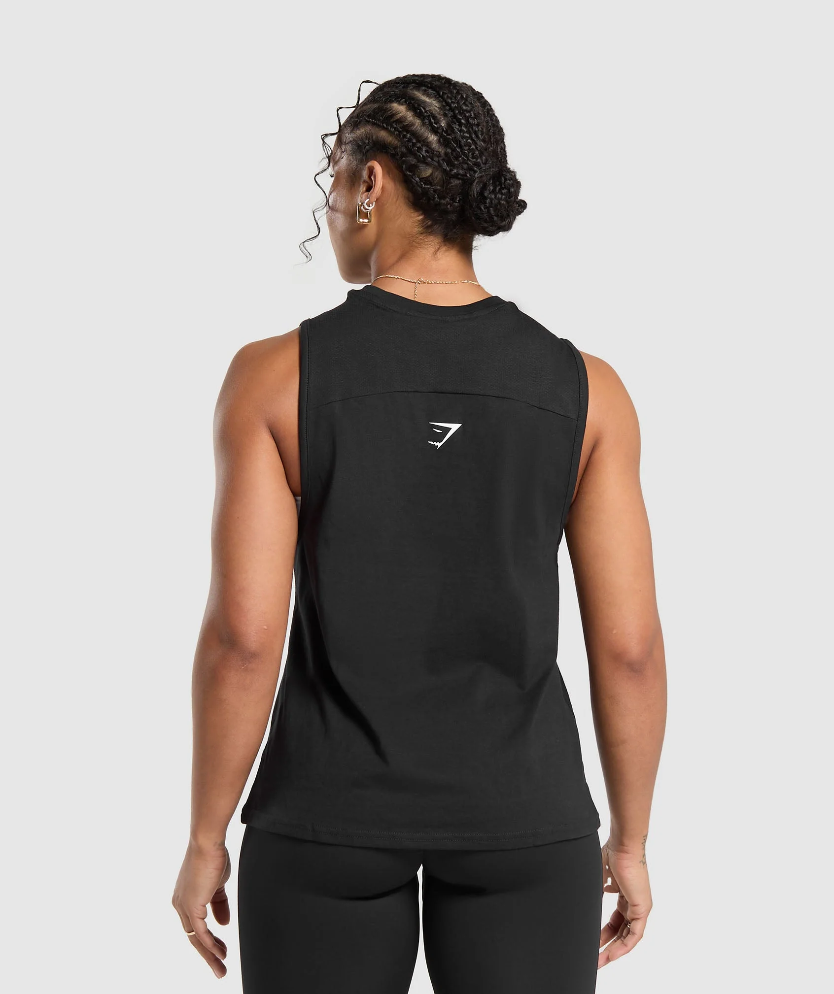 Gymshark Fraction Tank - Black/White - Image 2