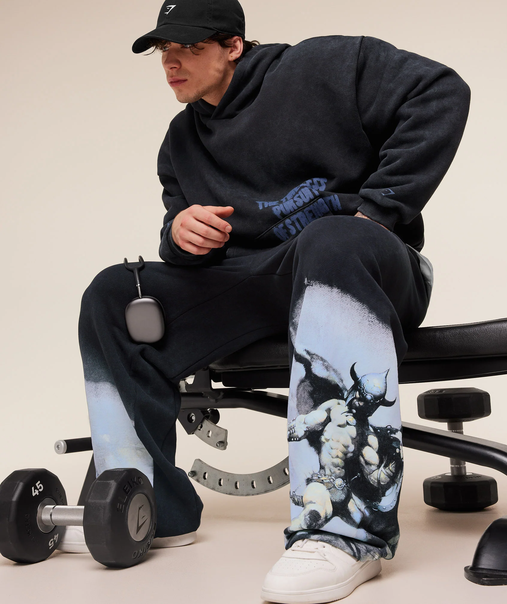 Gymshark Power x Frazetta Graphic Joggers - Black - Image 6