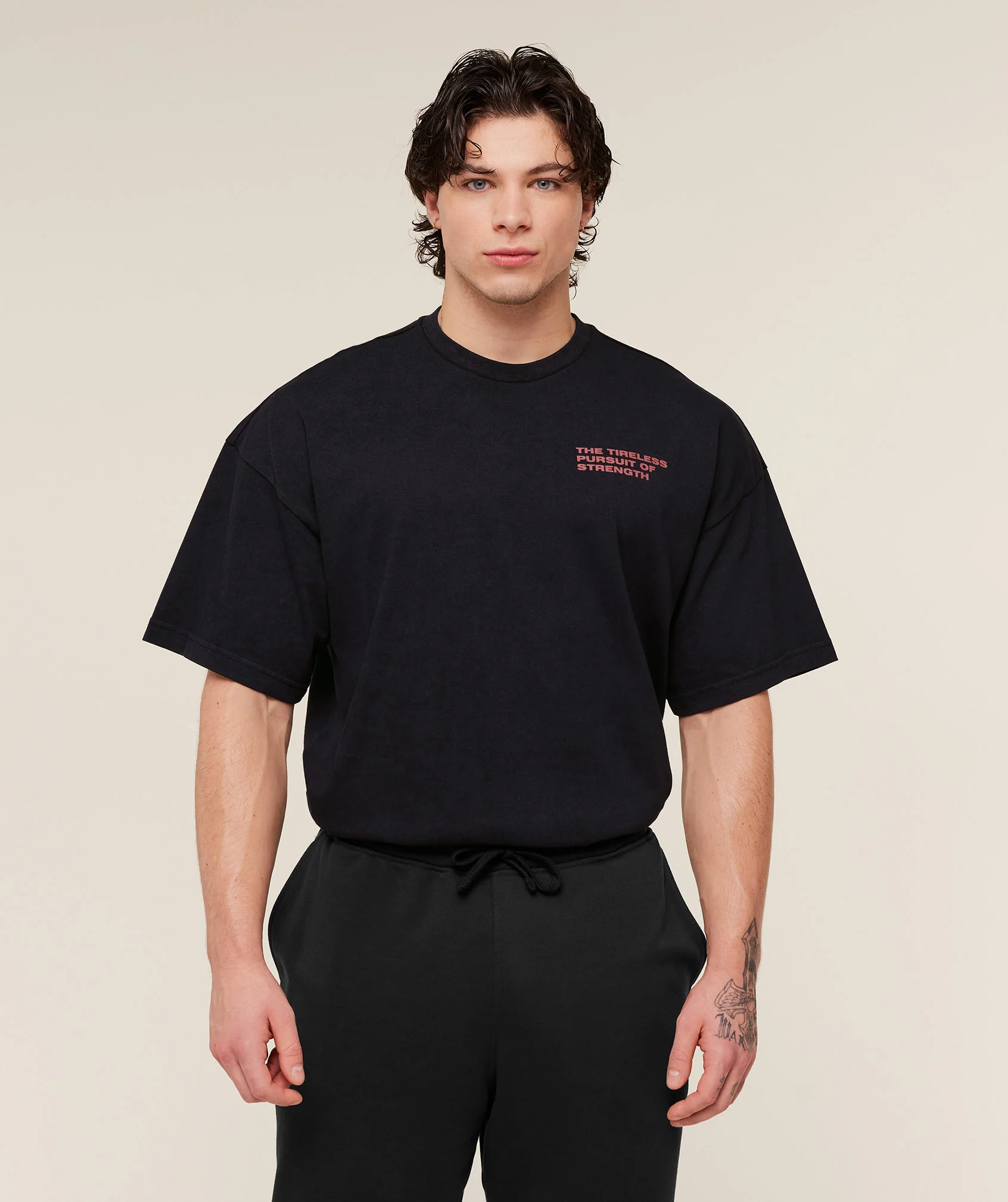 Gymshark Power x Frazetta Graphic T-Shirt - Black/Rust Red - Image 2