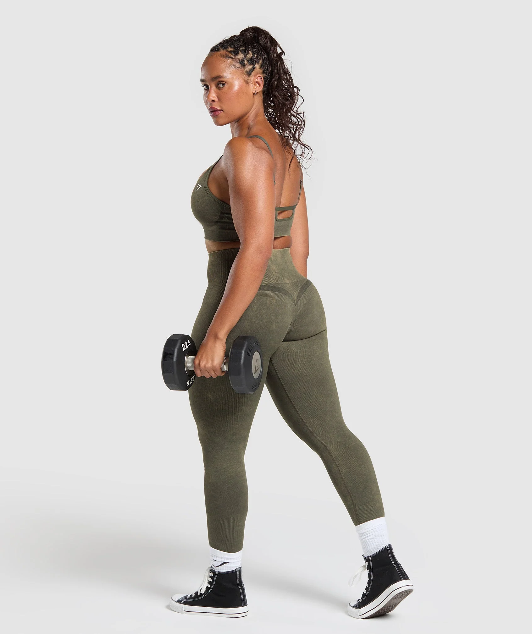 Gymshark Gains Seamless Leggings - Strength Green - Image 4