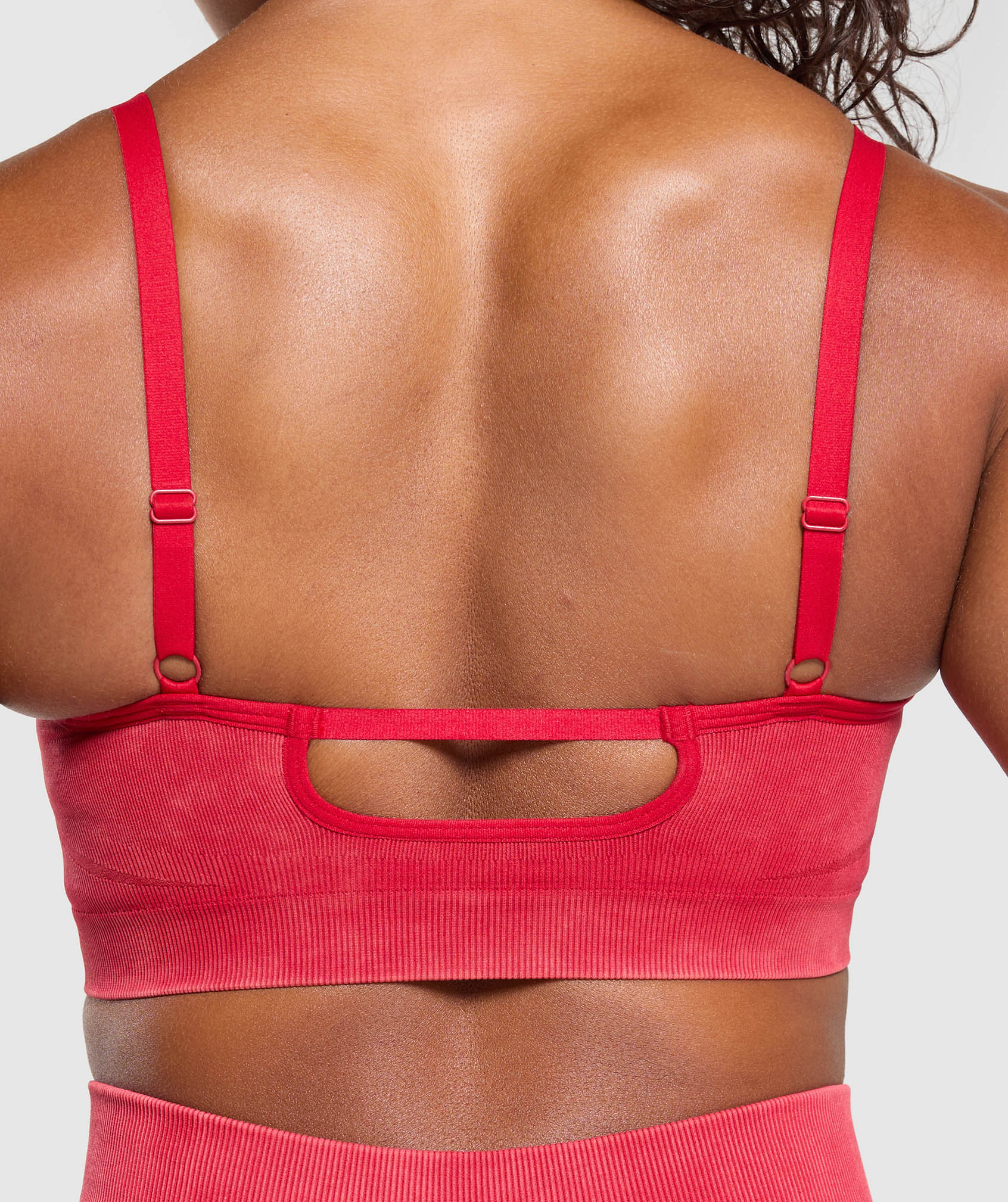 Gymshark Gains Seamless Washed Sports Bra - Carmine Red - Image 6