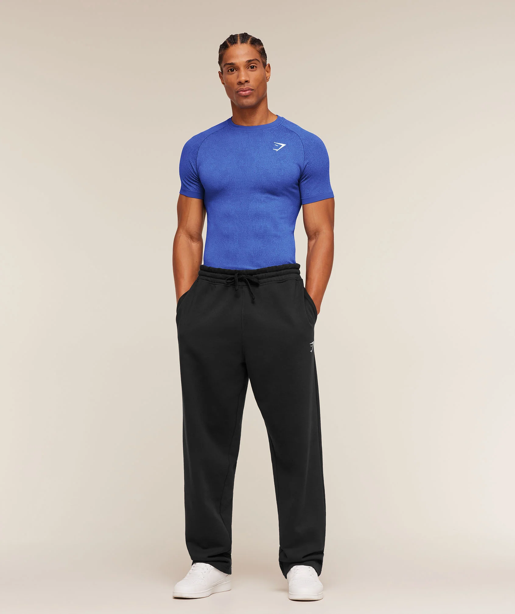 Gymshark Geo Seamless Grid T-Shirt - Force Blue/Steady Purple - Image 5