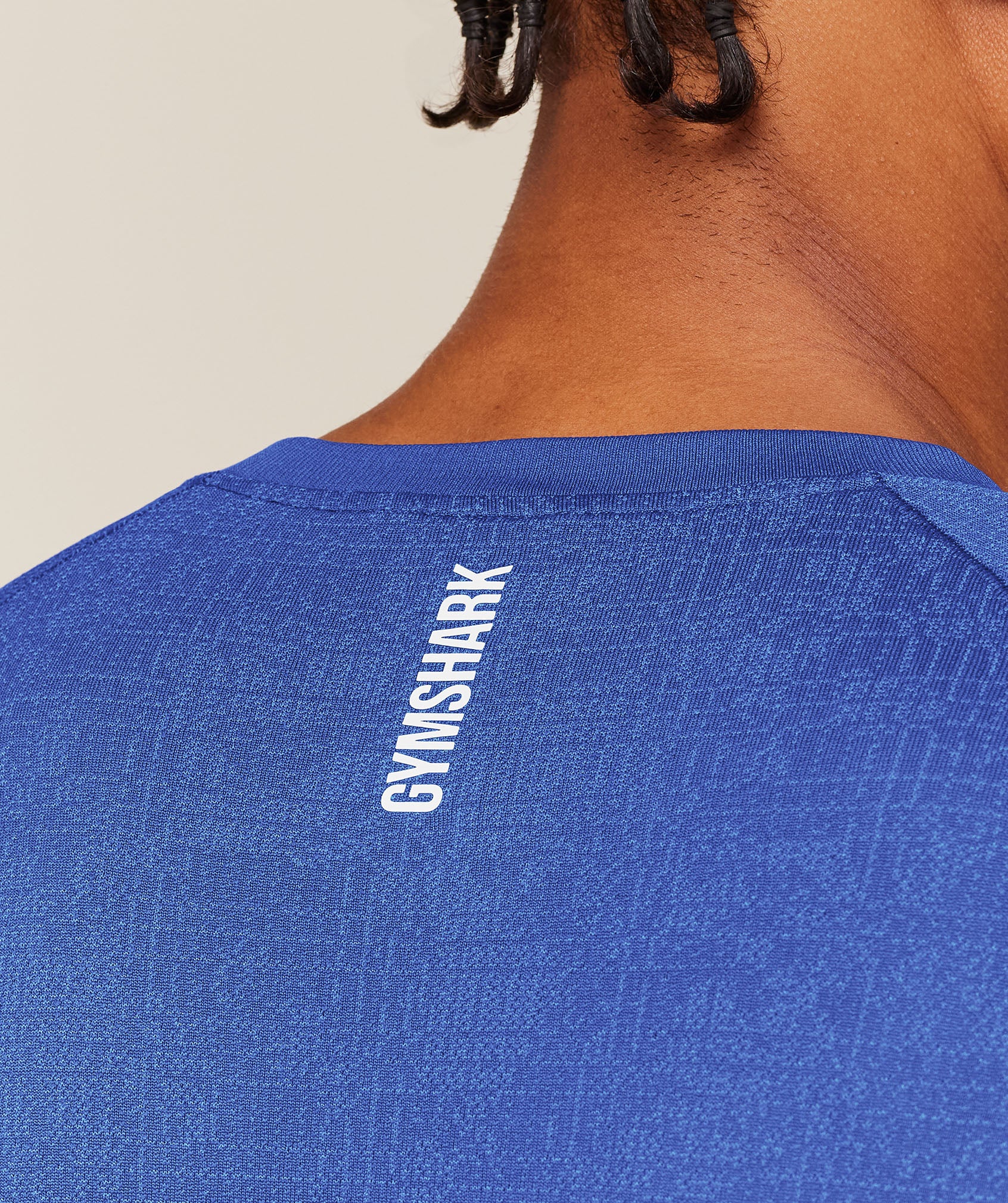 Gymshark Geo Seamless Grid T-Shirt - Force Blue/Steady Purple - Image 7