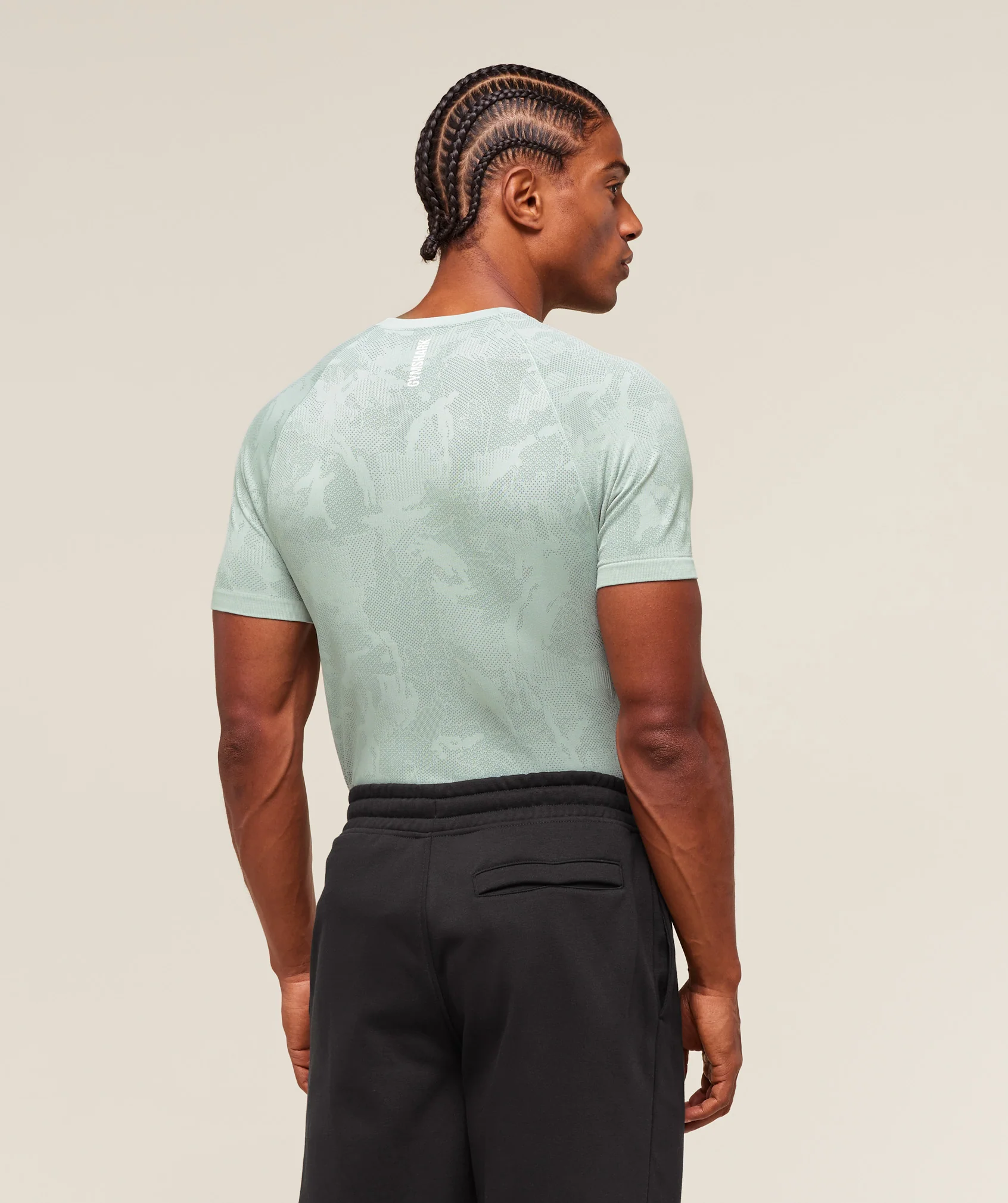 Gymshark Geo Seamless T-Shirt - Morning Blue/Celeste Blue - Image 2