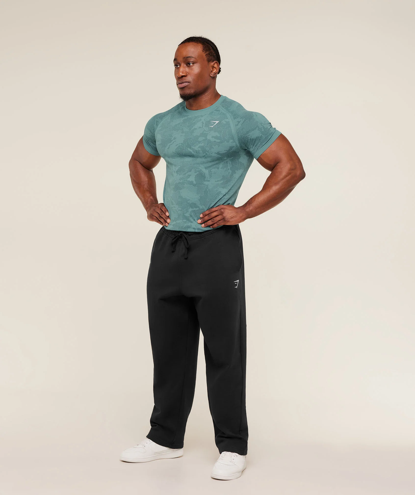 Gymshark Geo Seamless T-Shirt - Storm Blue / Stealth Blue - Image 4