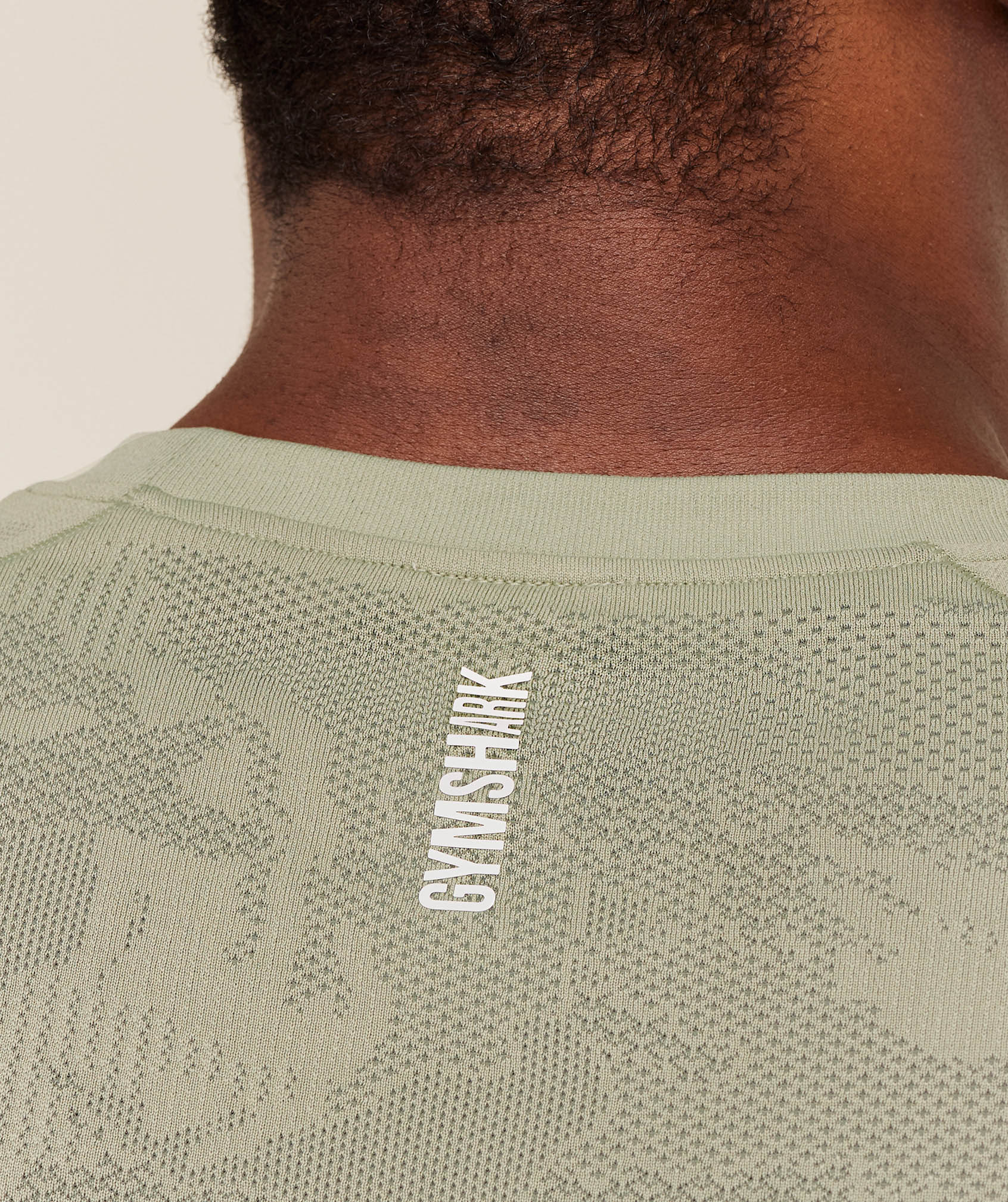 Gymshark Geo Seamless T-Shirt -  Haze Green /  Unit Green - Image 6