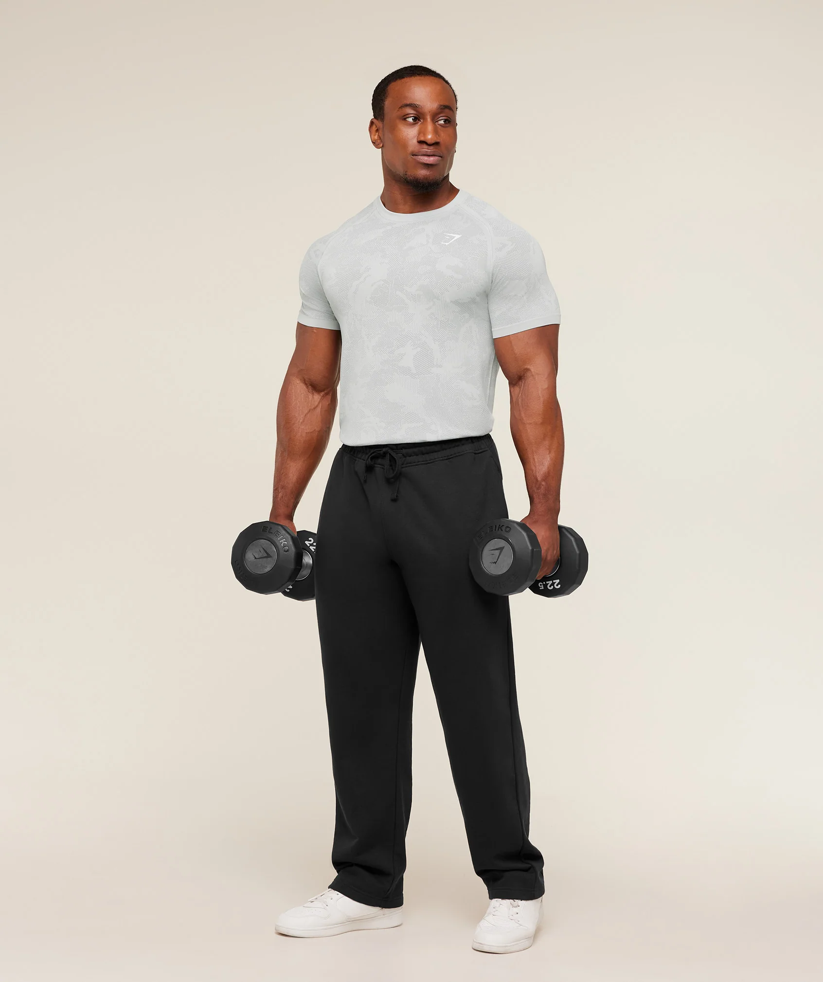 Gymshark Geo Seamless T-Shirt - Light Grey/Smokey Grey - Image 7