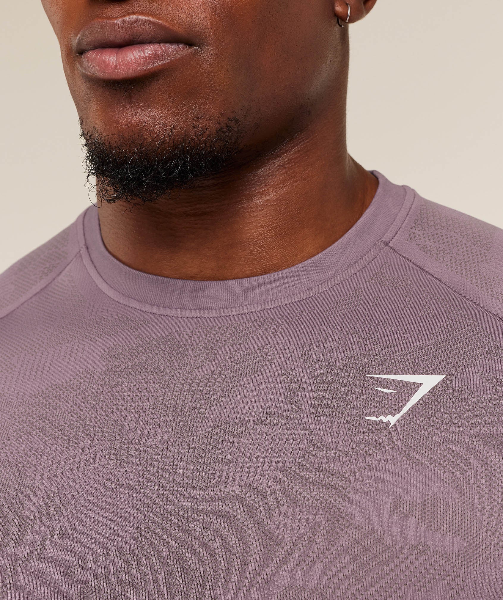 Gymshark Geo Seamless T-Shirt - Dusk Purple / Cool Brown - Image 5