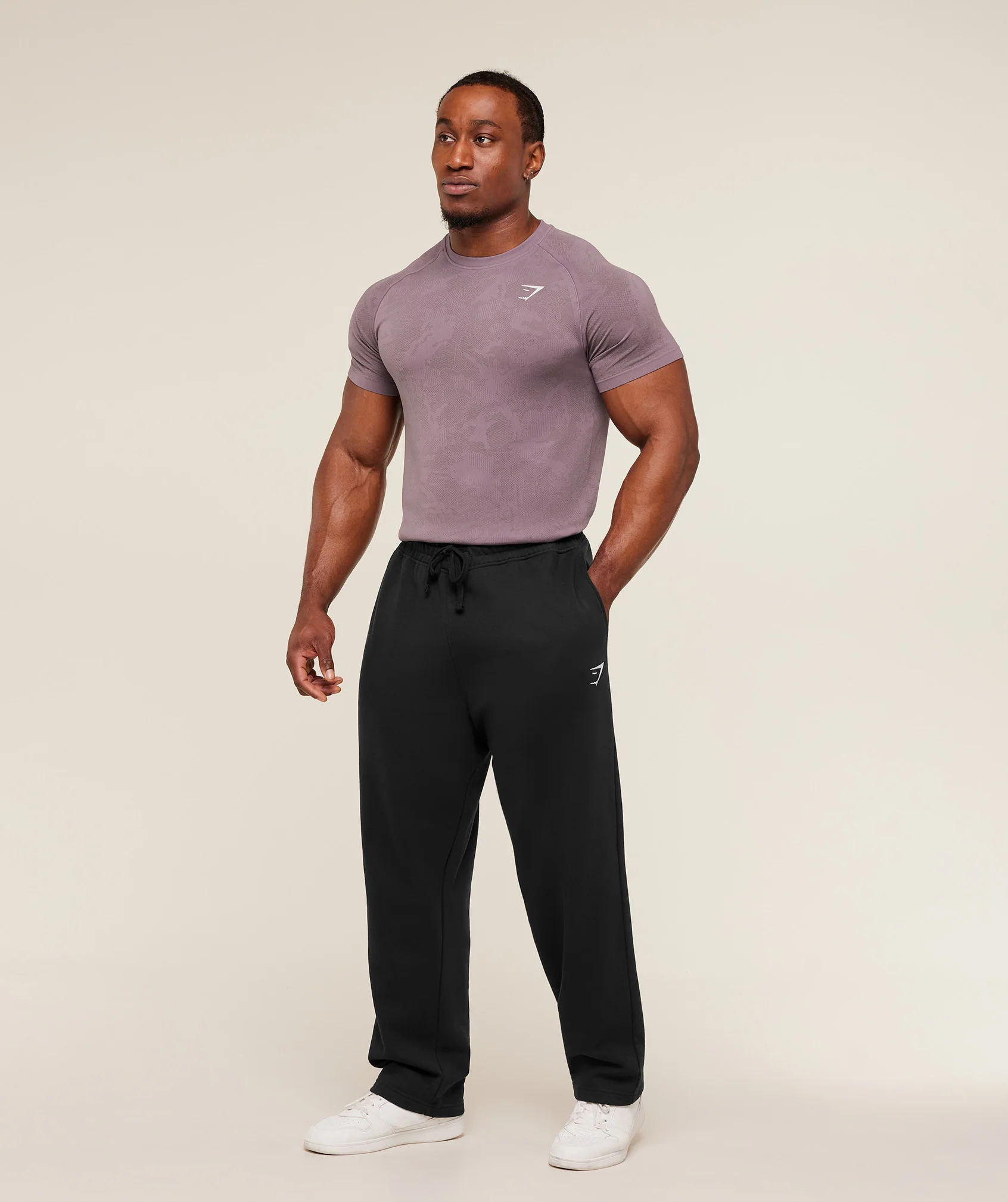 Gymshark Geo Seamless T-Shirt - Dusk Purple / Cool Brown - Image 7