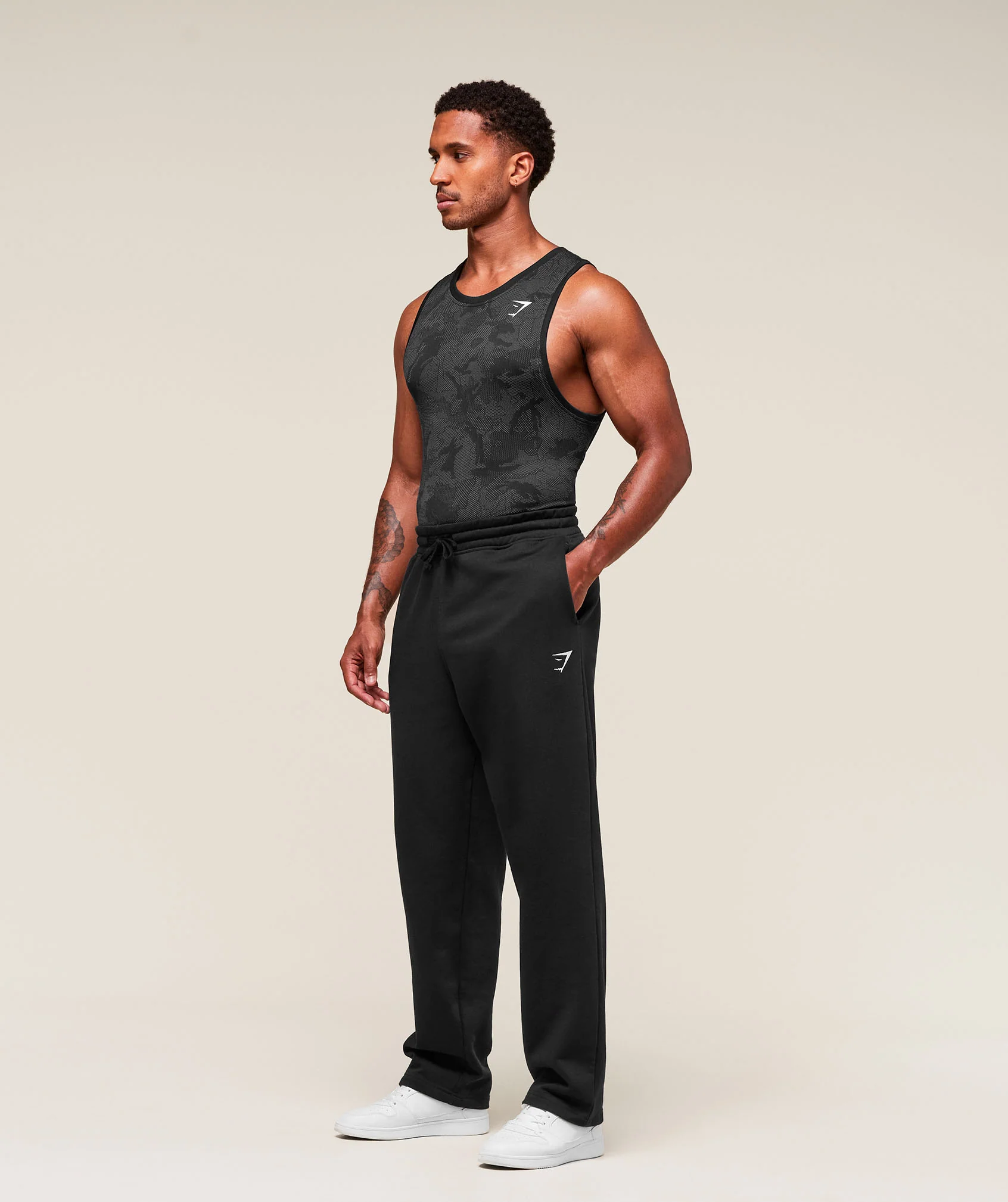 Gymshark Geo Seamless Tank - Black/Charcoal Grey - Image 4