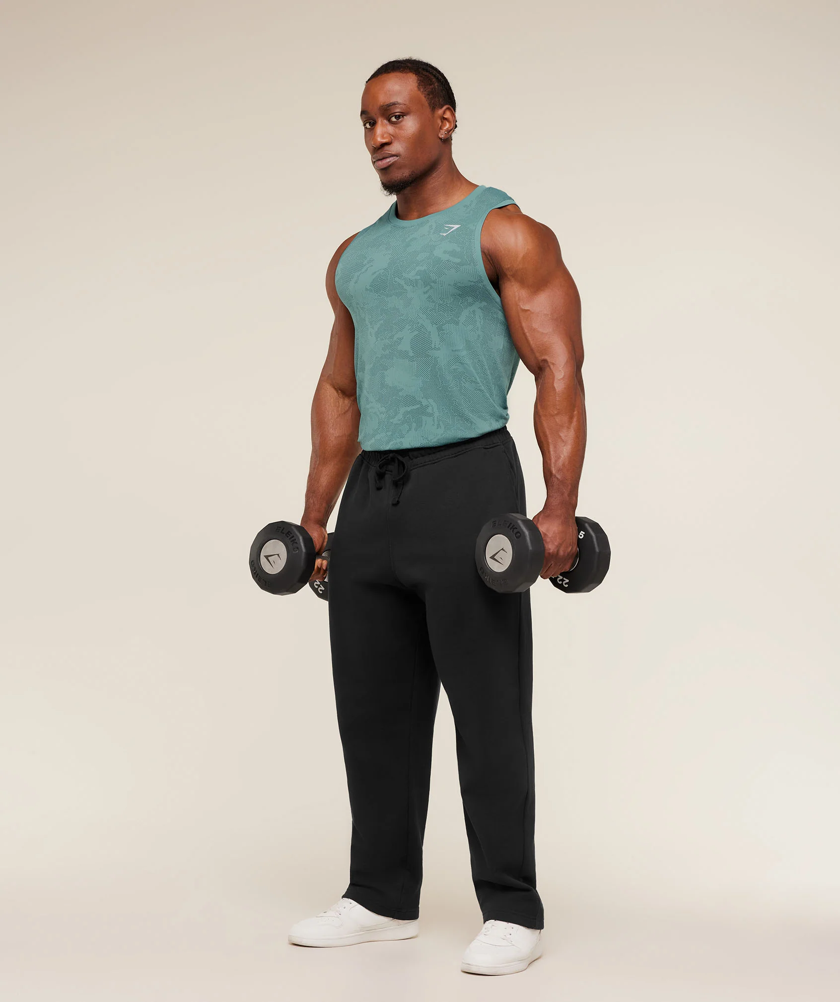 Gymshark Geo Seamless Tank - Storm Blue / Stealth Blue - Image 4