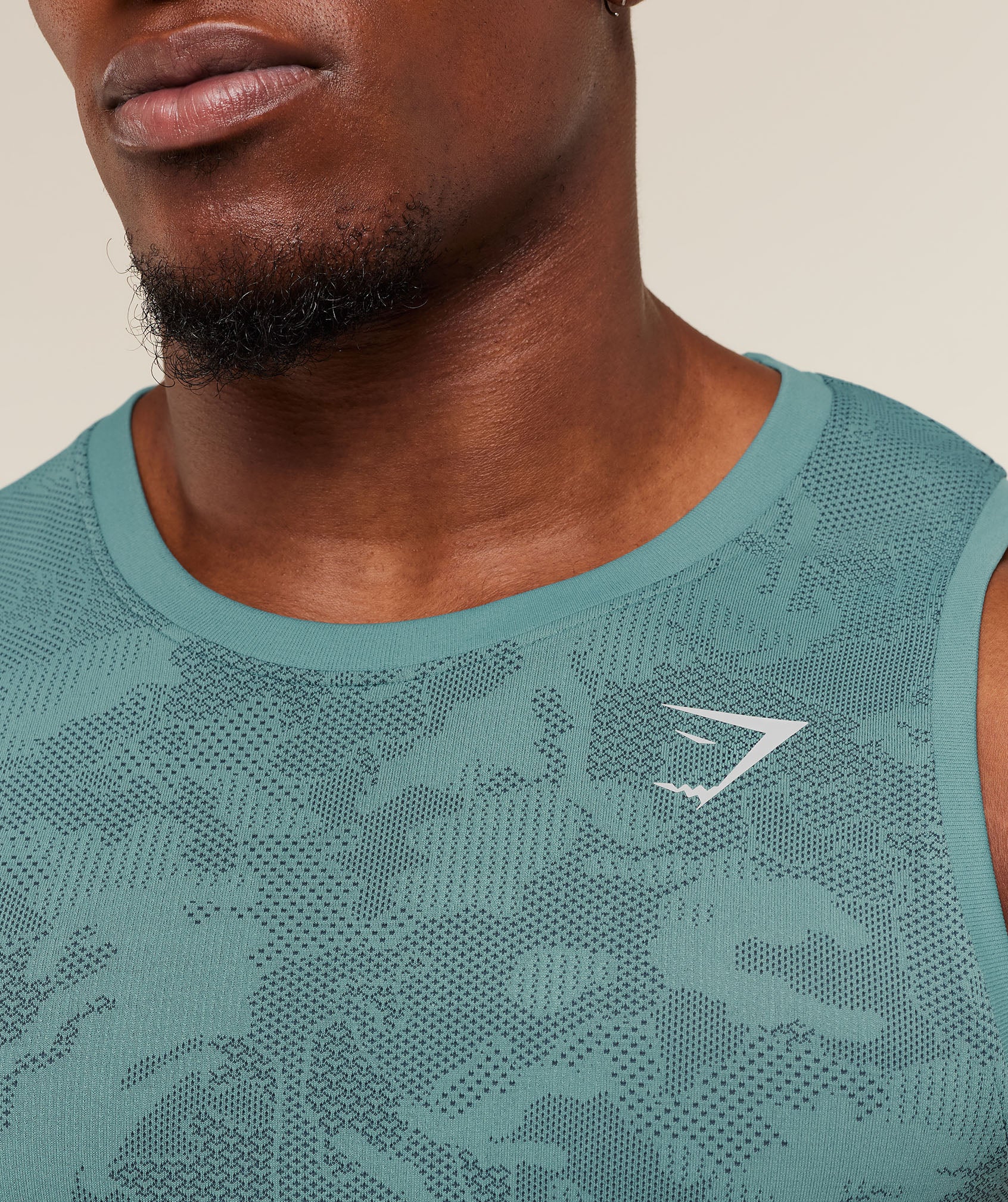 Gymshark Geo Seamless Tank - Storm Blue / Stealth Blue - Image 7