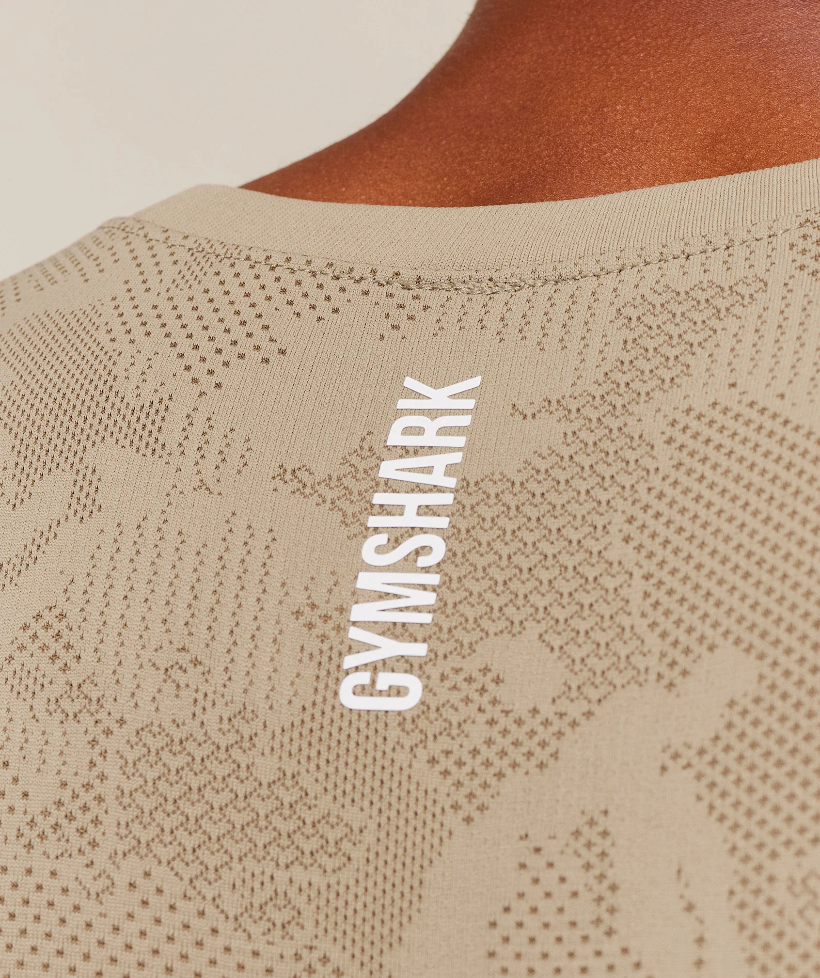 Gymshark Geo Seamless Tank - Cement Brown/Soul Brown - Image 6