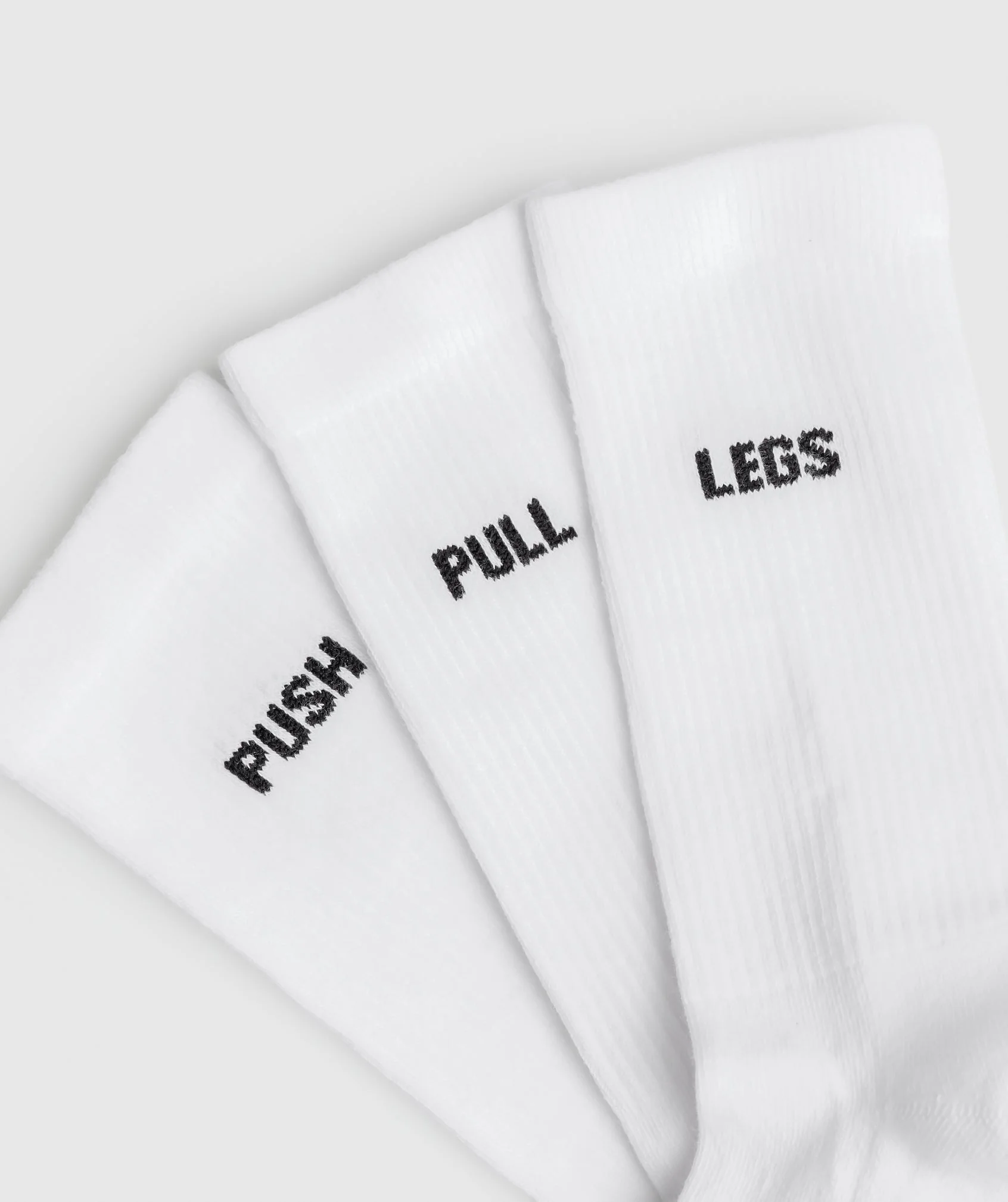 Gymshark GFX Crew Socks 3pk - White - Image 2