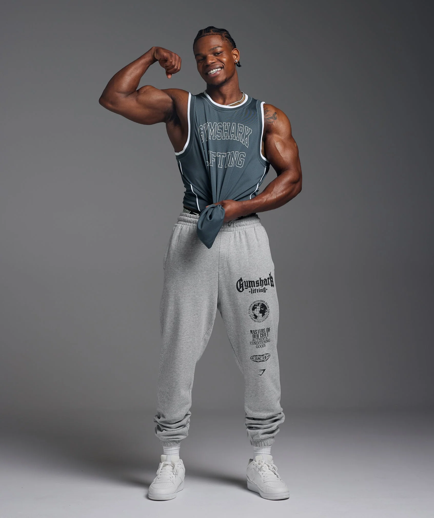 Gymshark Global Lifting Oversized Essential Joggers - Grey - Image 2