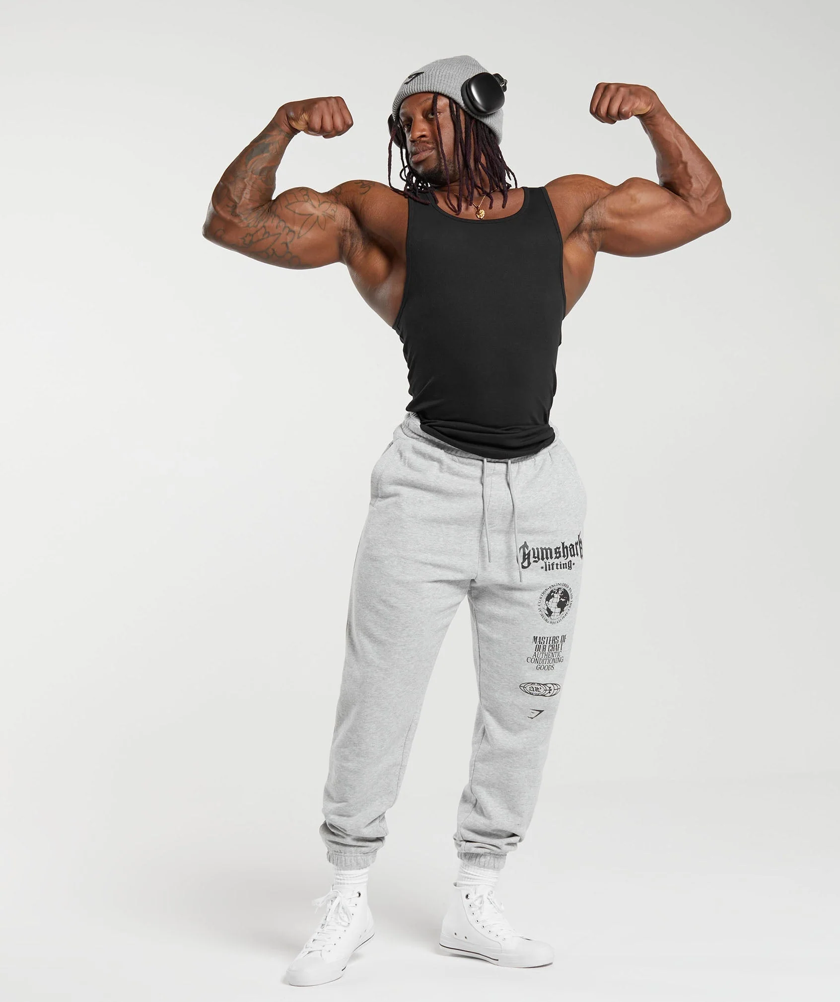 Gymshark Global Lifting Oversized Essential Joggers - Grey - Image 6