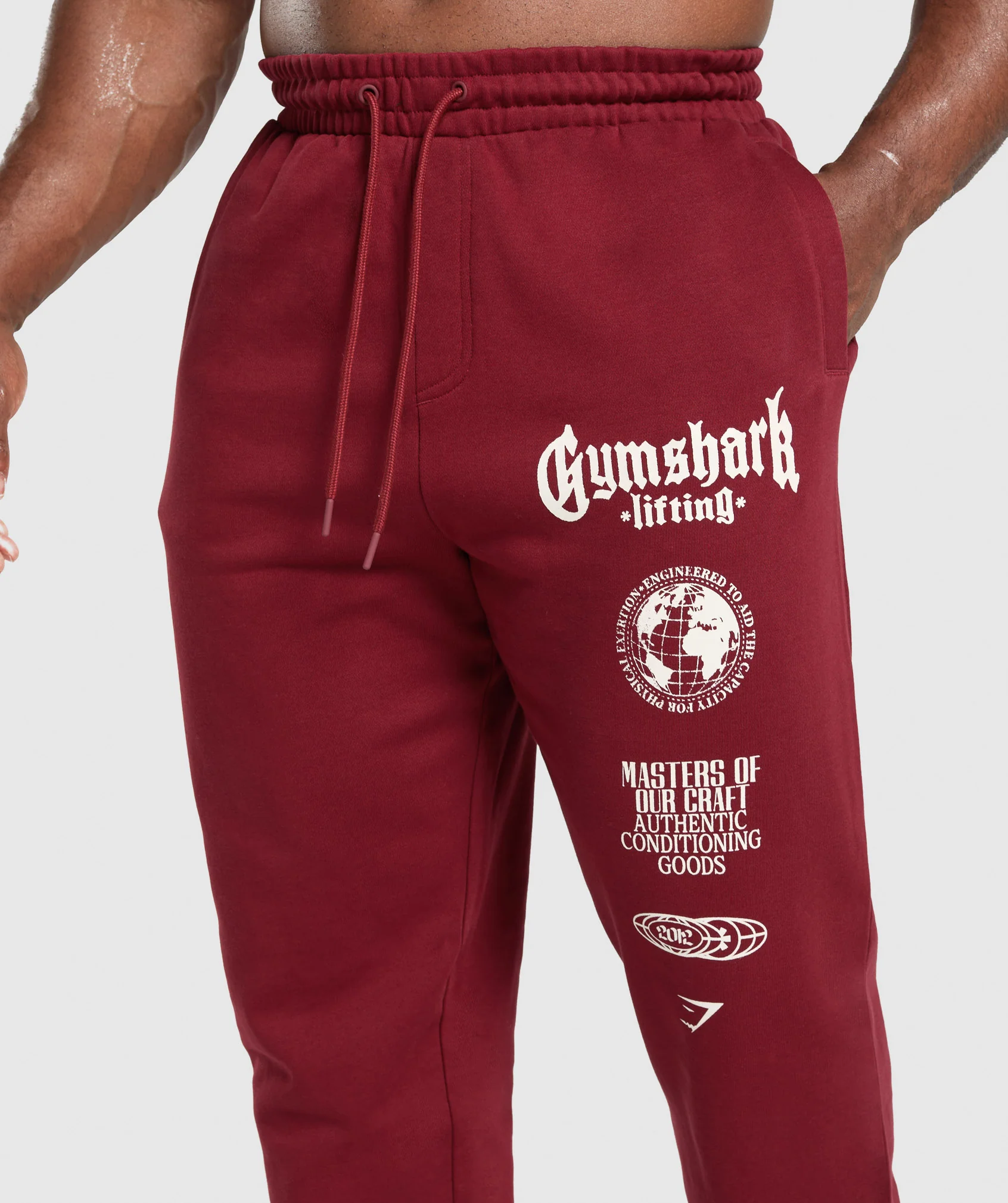 Gymshark Global Lifting Oversized Essential Joggers - Sets Red - Image 4