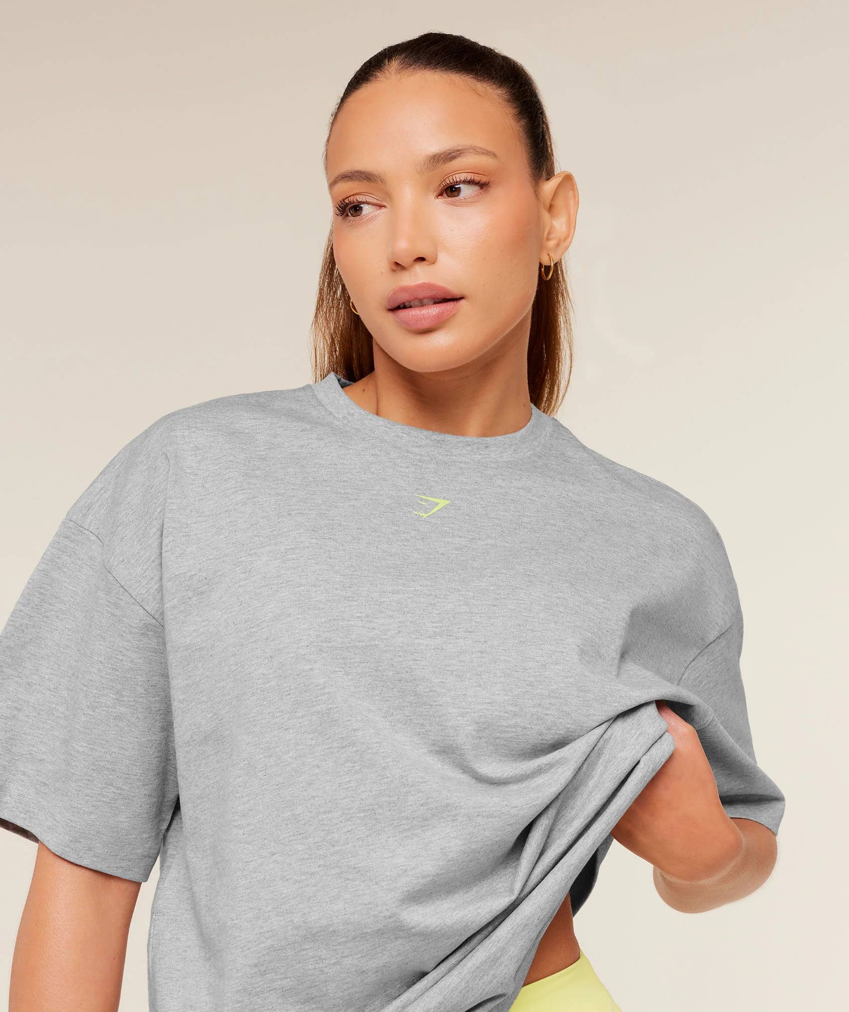 Gymshark Glutey Calls Graphic T-Shirt - Light Grey Core Marl - Image 6