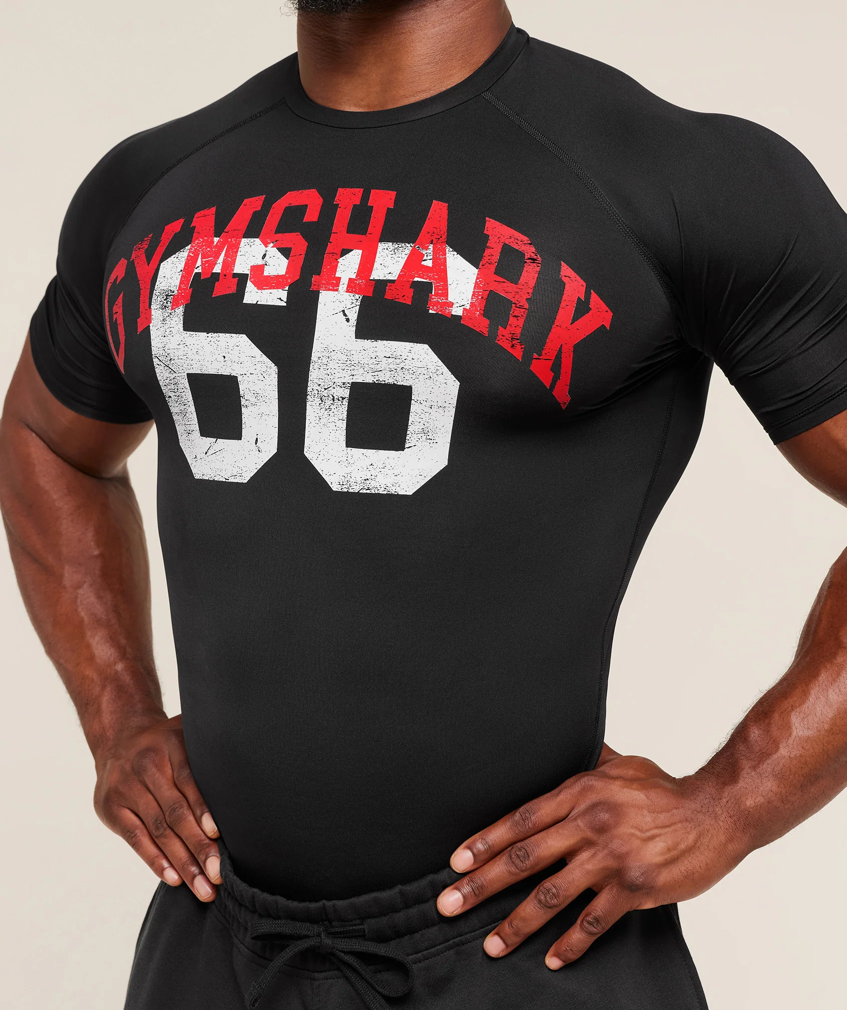 Gymshark Graphic Baselayer T-Shirt - Black - Image 4