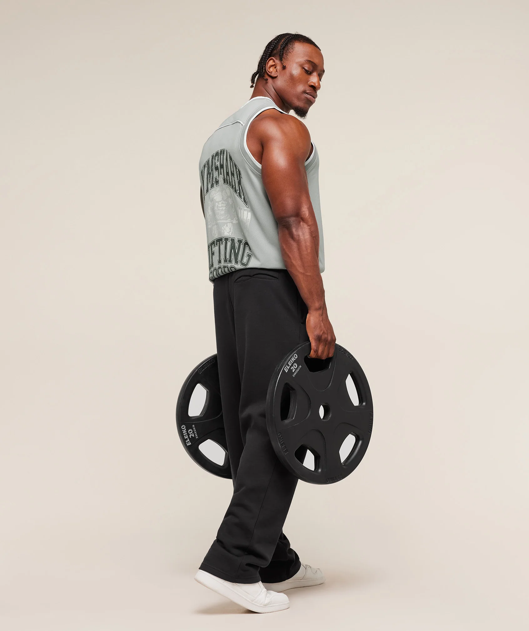 Gymshark Graphic Basketball Mesh Tank - Silver Grey - Image 4